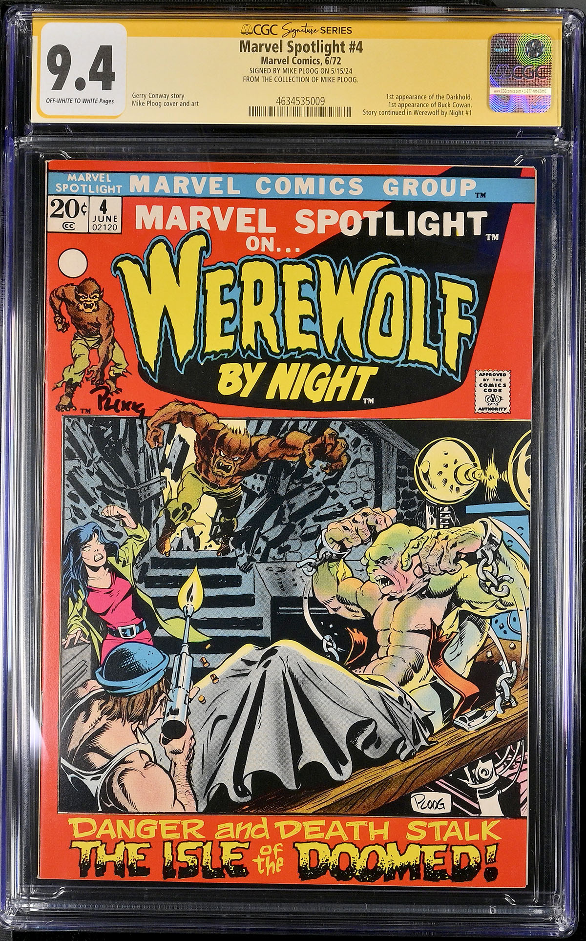 Marvel Spotlight #4 CGC 9.4 ow/w CGC Signature SERIES