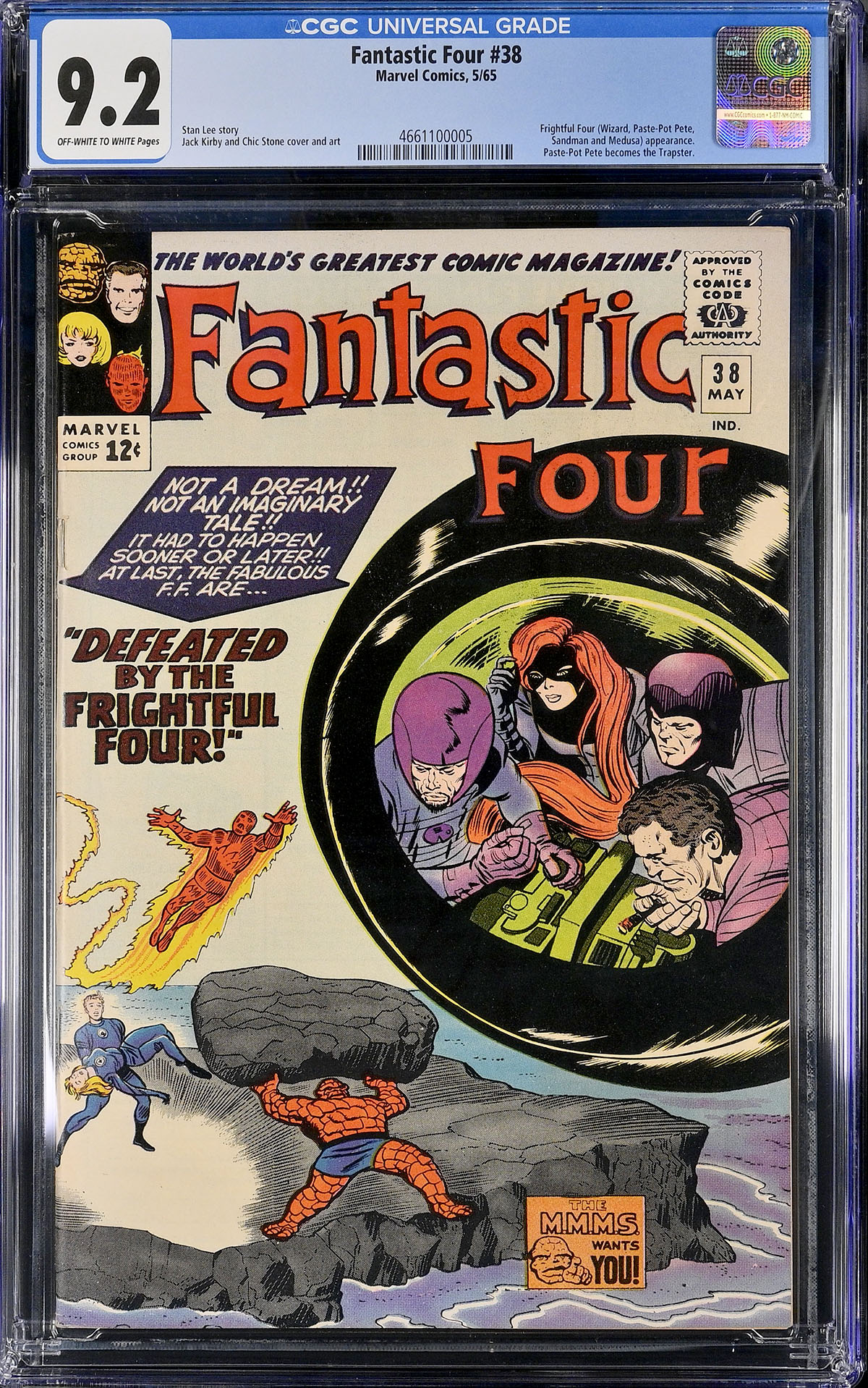 Fantastic Four #38 CGC 9.2 ow/w