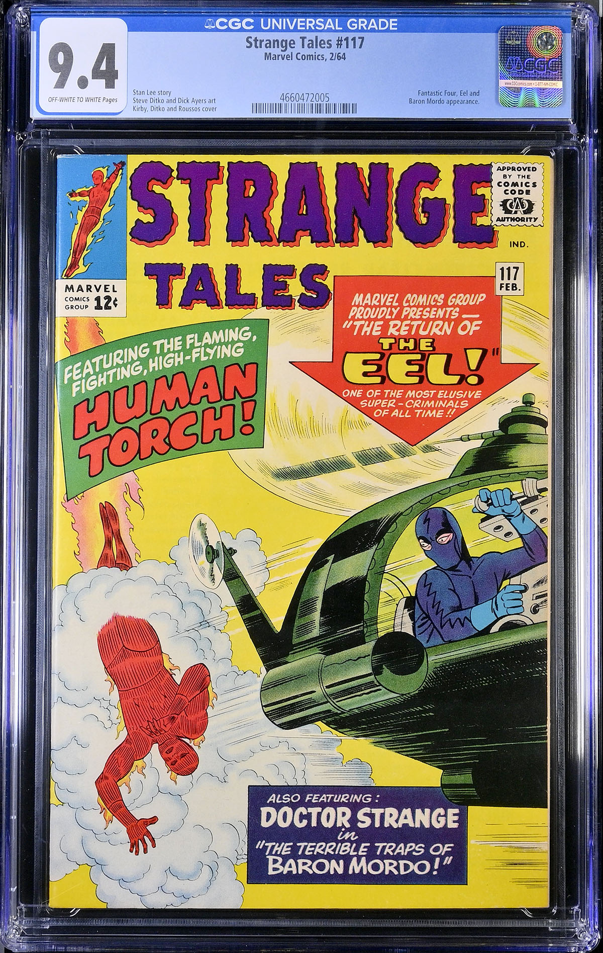 Strange Tales #117 CGC 9.4 ow/w