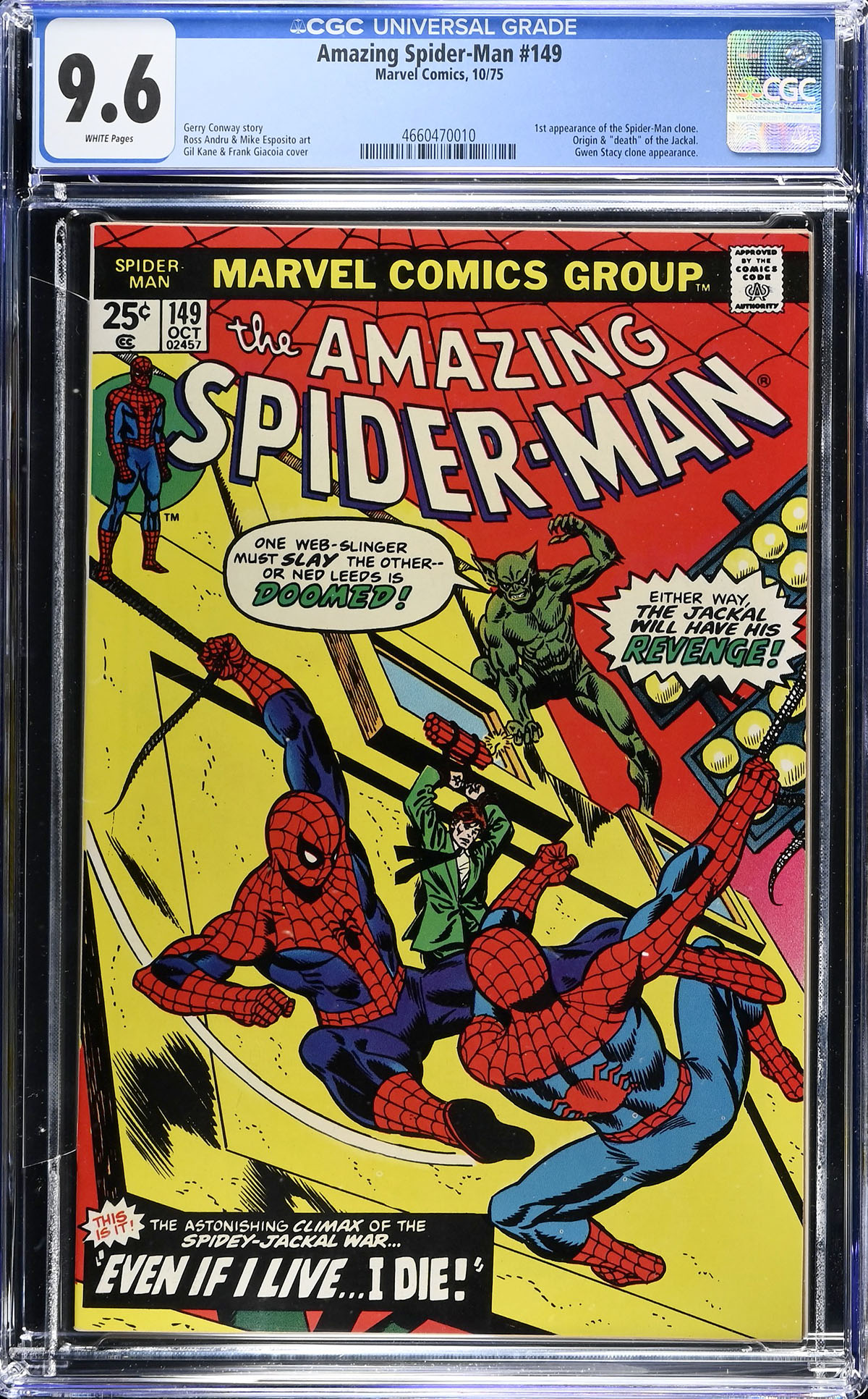 Amazing Spider-Man #149 CGC 9.6 w