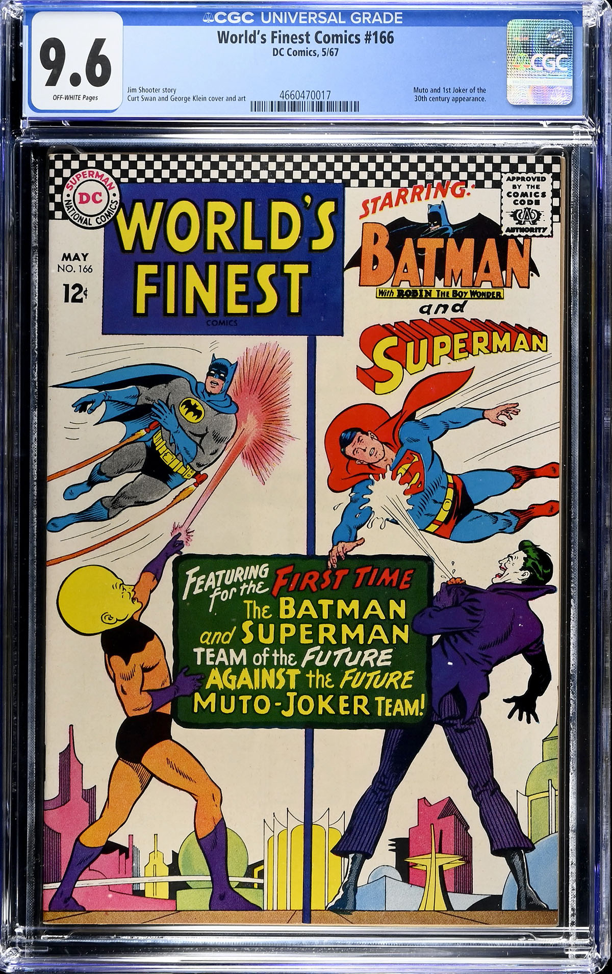 World's Finest Comics #166 CGC 9.6 ow