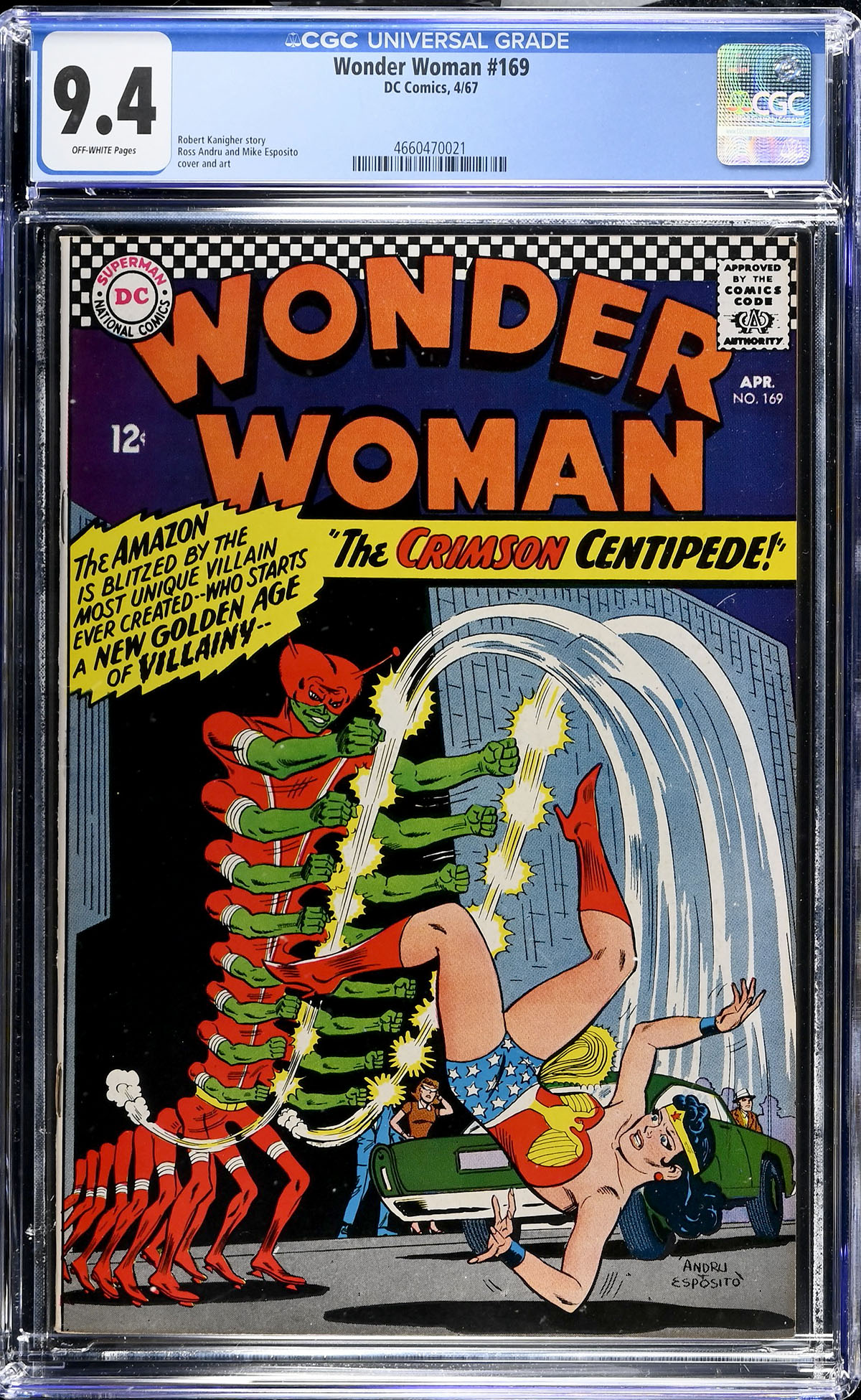 Wonder Woman #169 CGC 9.4 ow