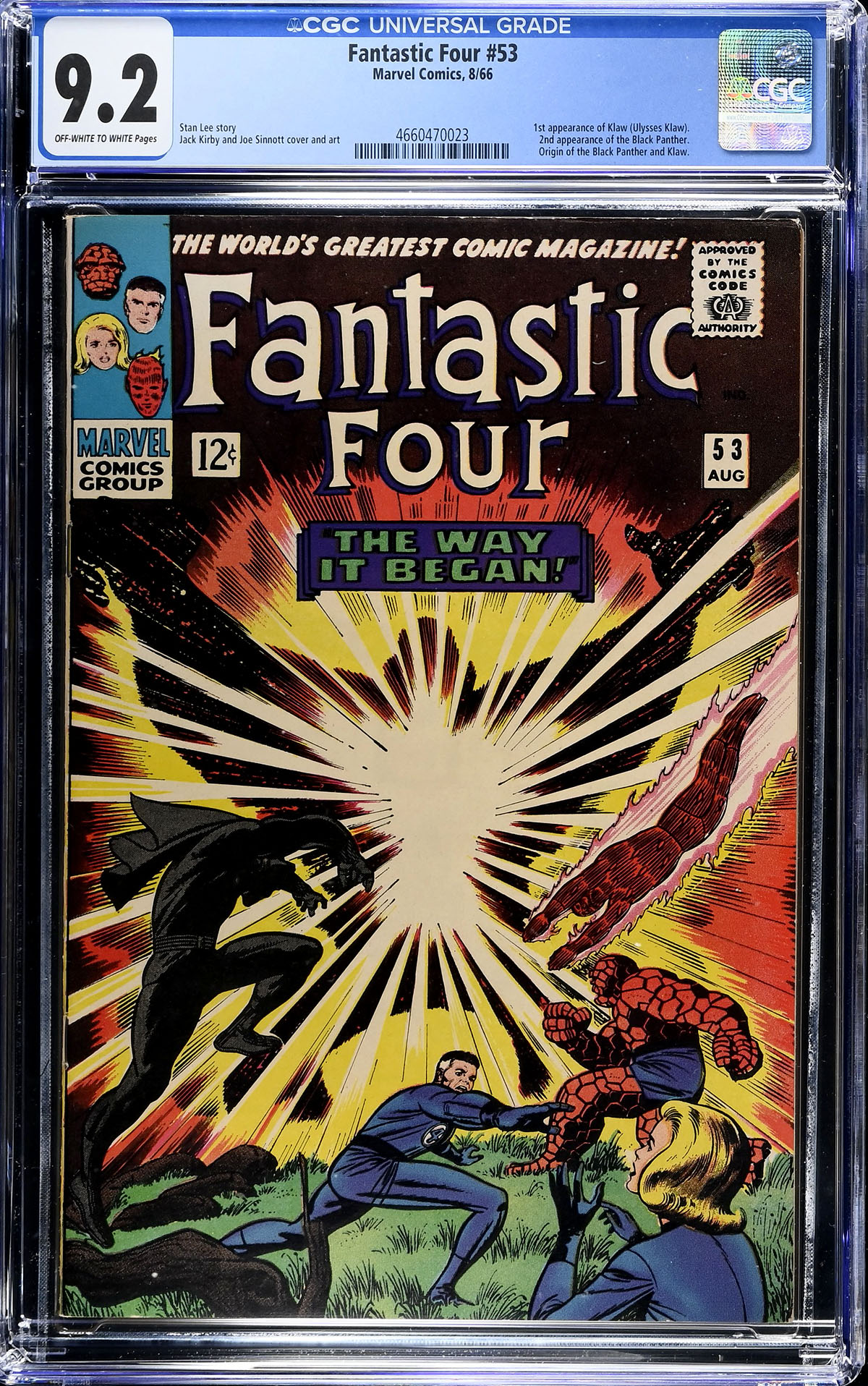 Fantastic Four #53 CGC 9.2 ow/w