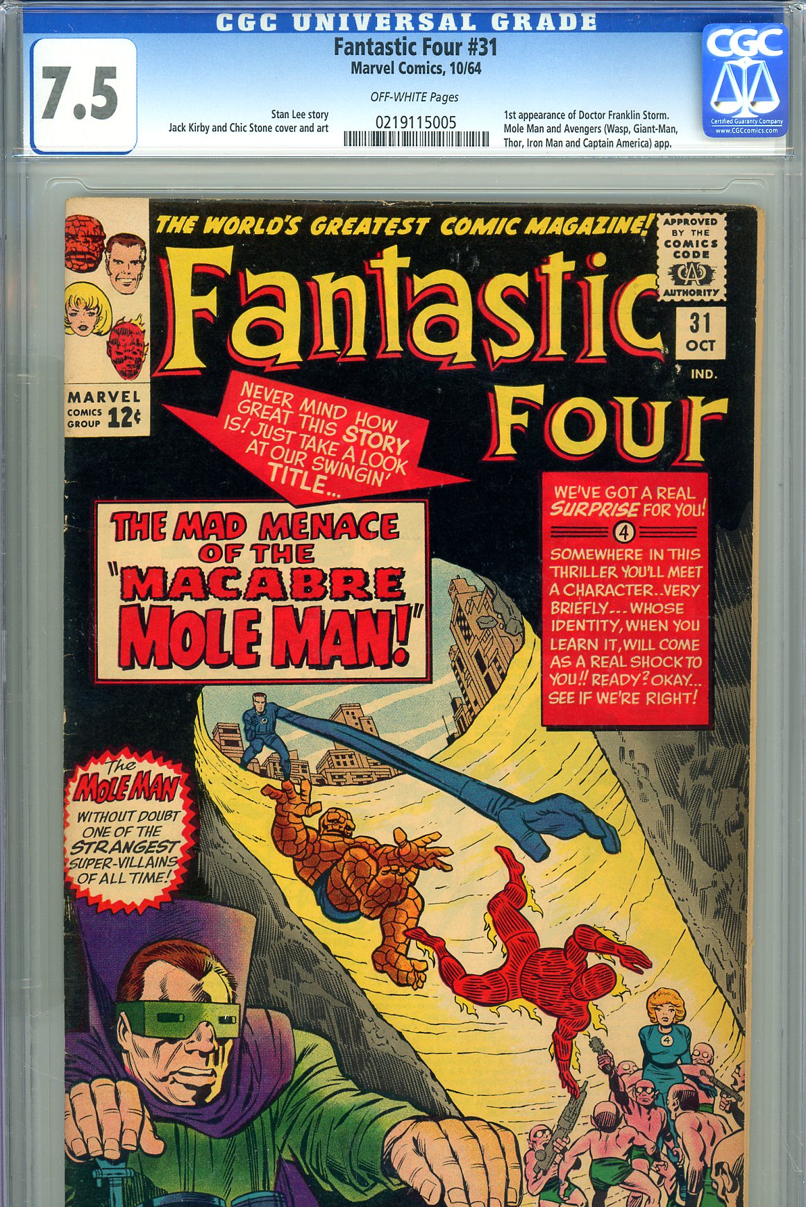 Fantastic Four #31 CGC 7.5 ow