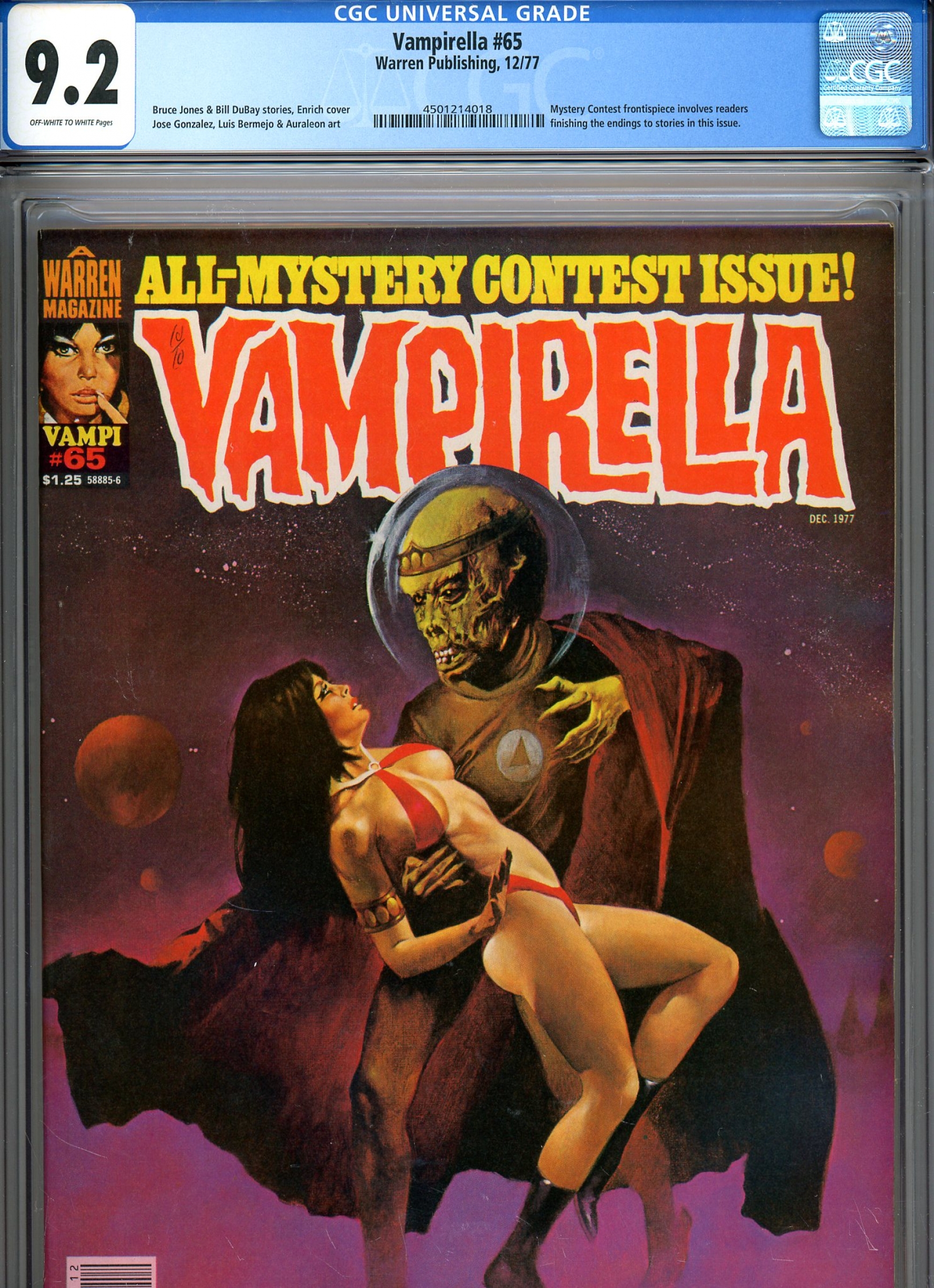 Vampirella #65 CGC 9.2 ow/w