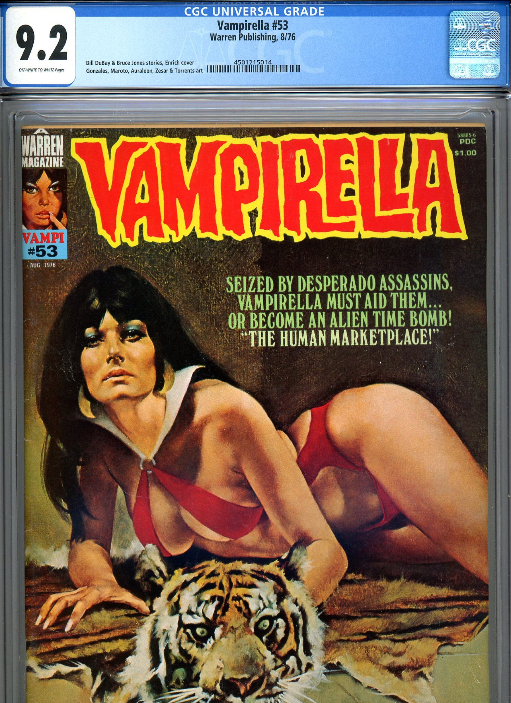 Vampirella #53 CGC 9.2 ow/w