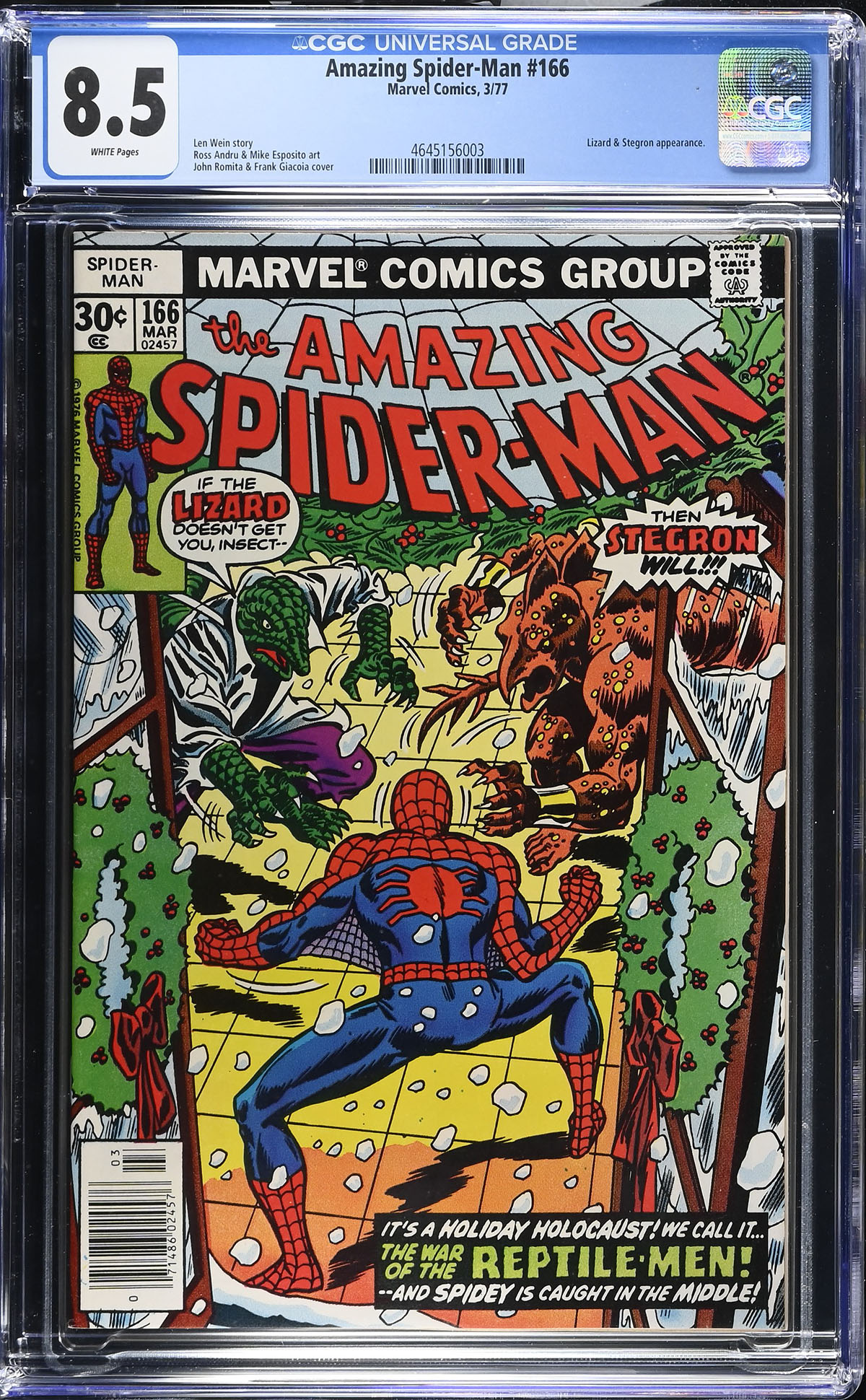 Amazing Spider-Man #166 CGC 8.5 w