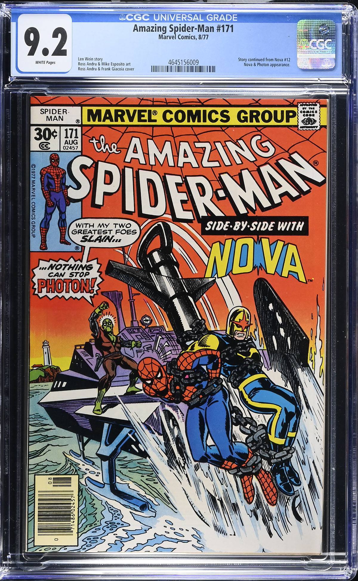 Amazing Spider-Man #171 CGC 9.2 w