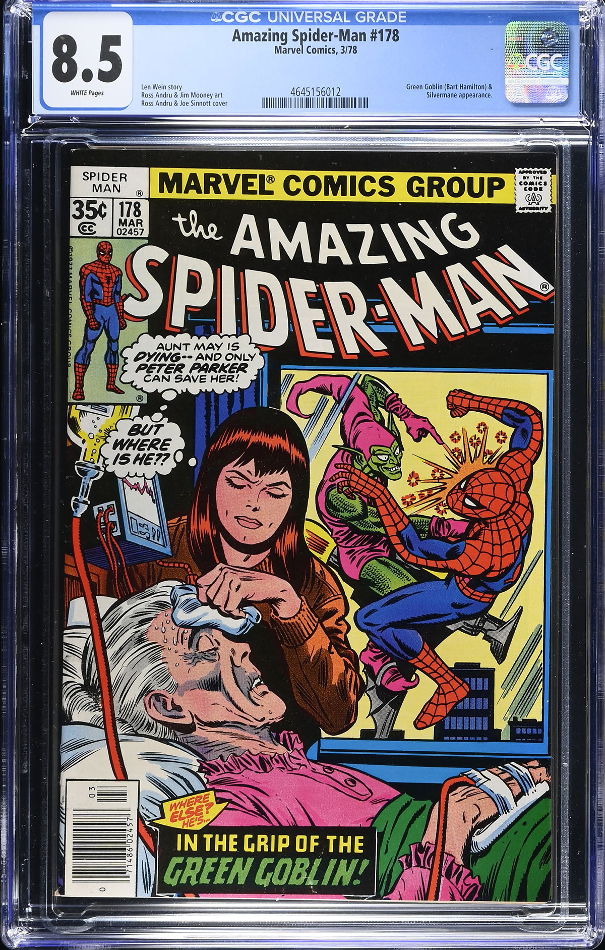 Amazing Spider-Man #178 CGC 8.5 w