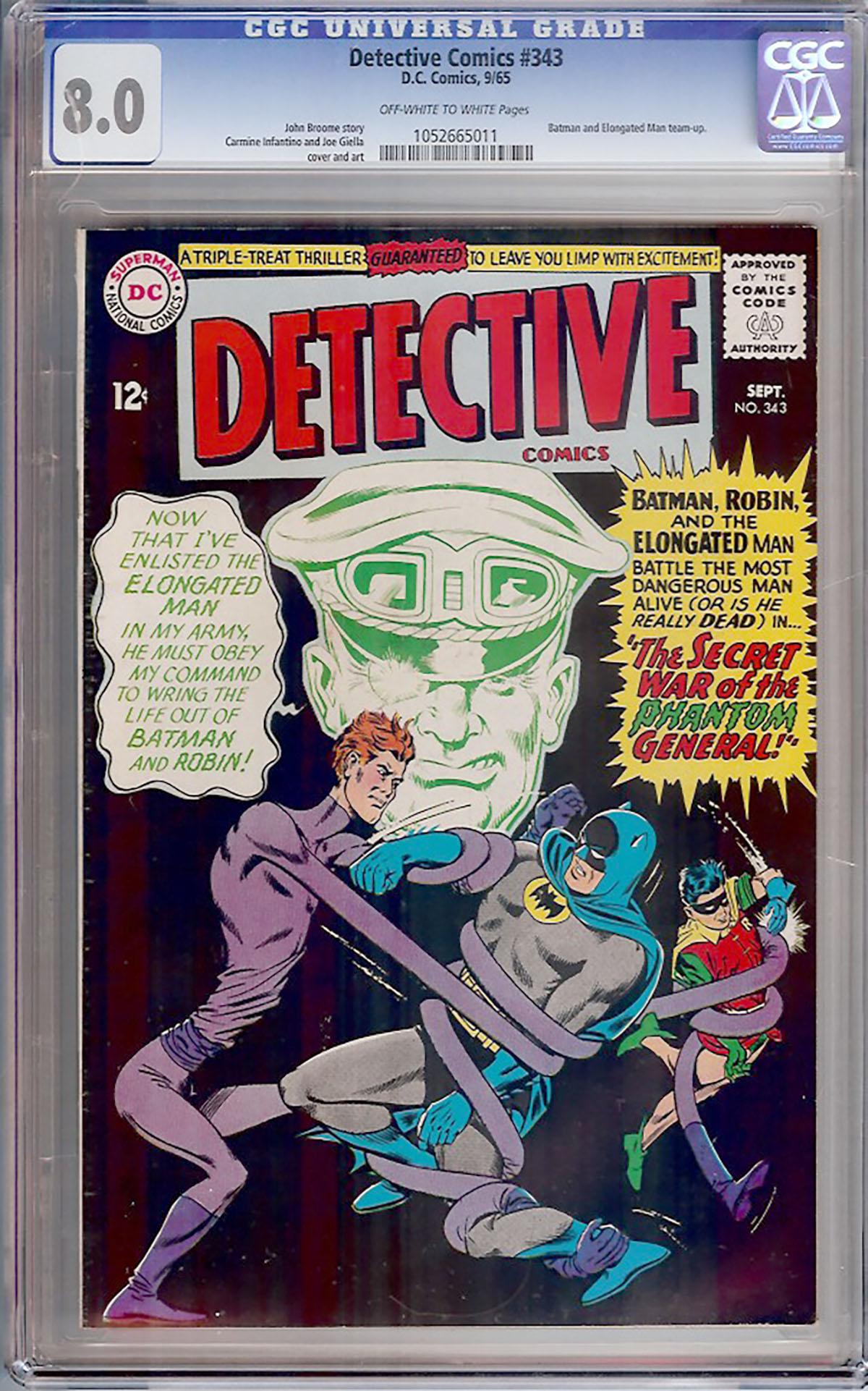 Detective Comics #343 CGC 8.0 ow/w