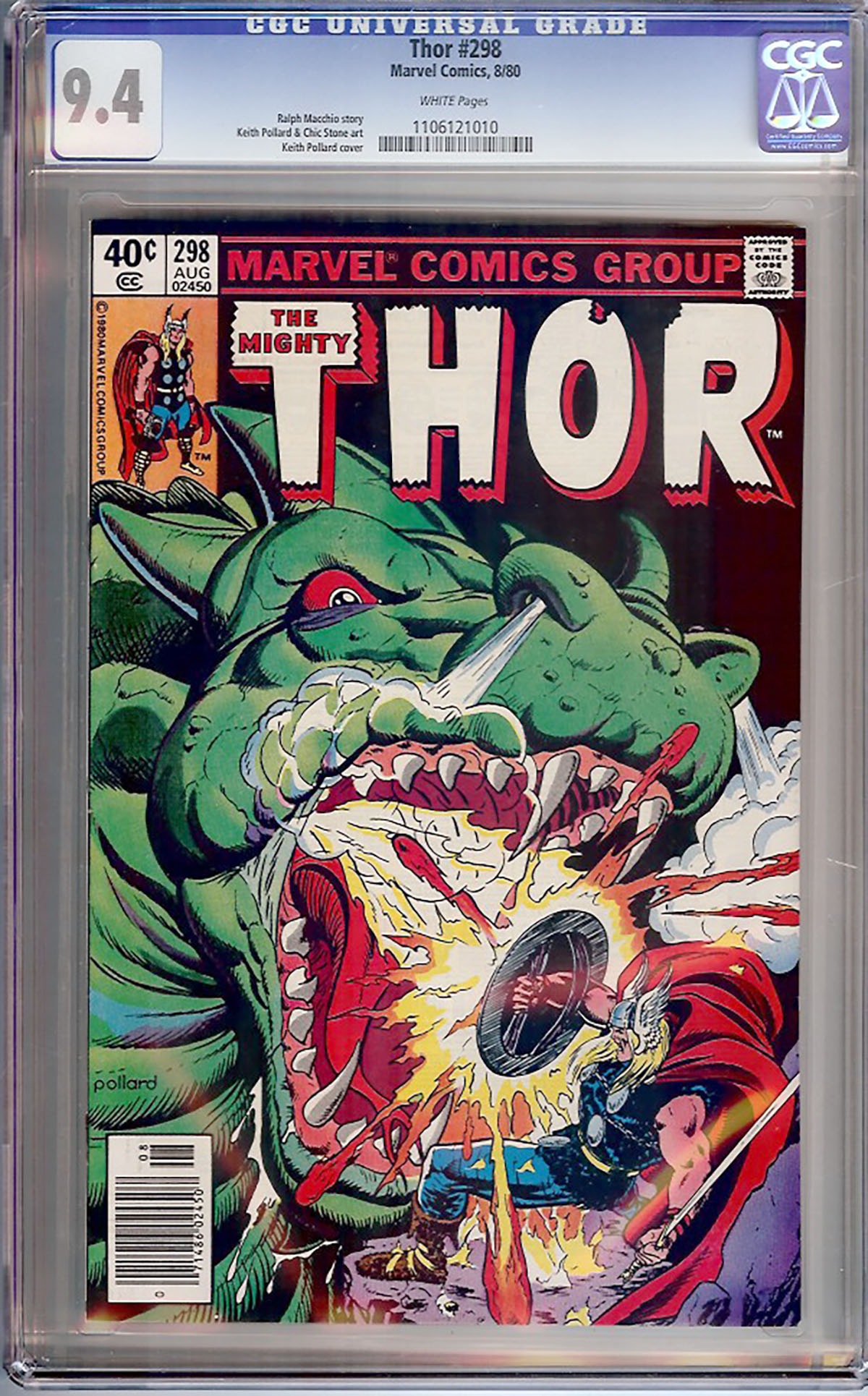 Thor #298 CGC 9.4 w