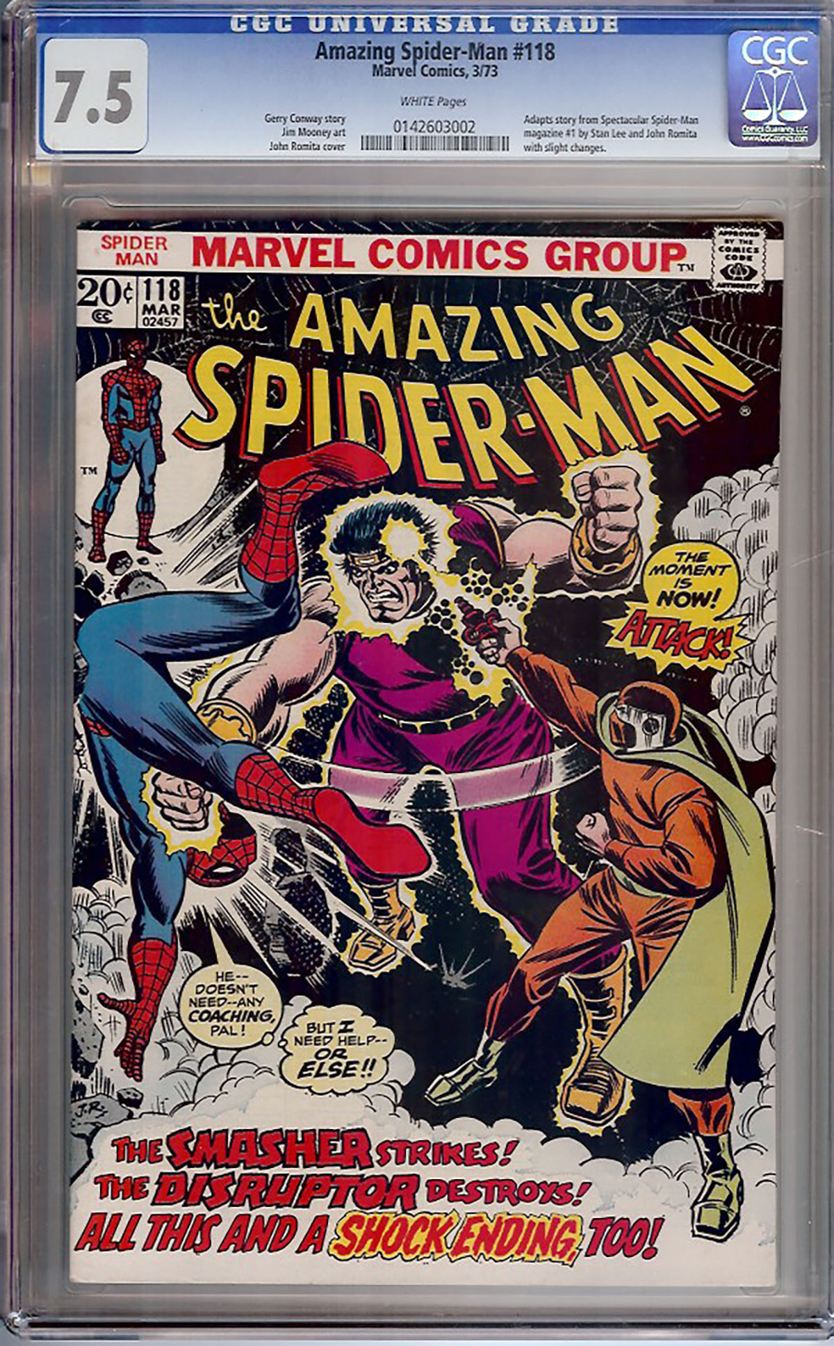 Amazing Spider-Man #118 CGC 7.5 w