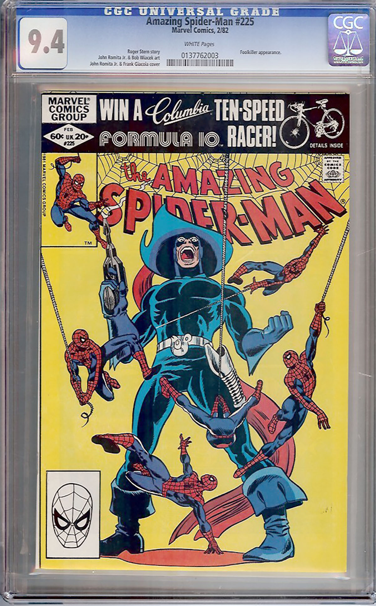 Amazing Spider-Man #225 CGC 9.4 w