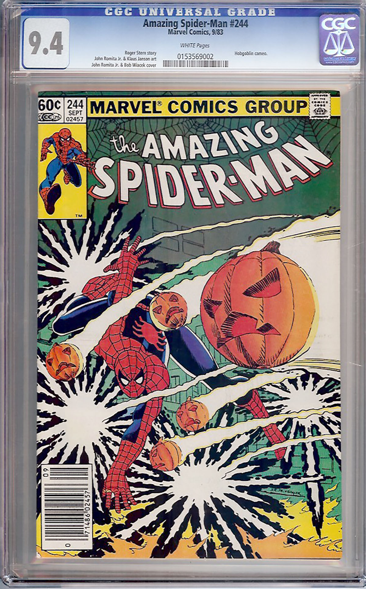 Amazing Spider-Man #244 CGC 9.4 w