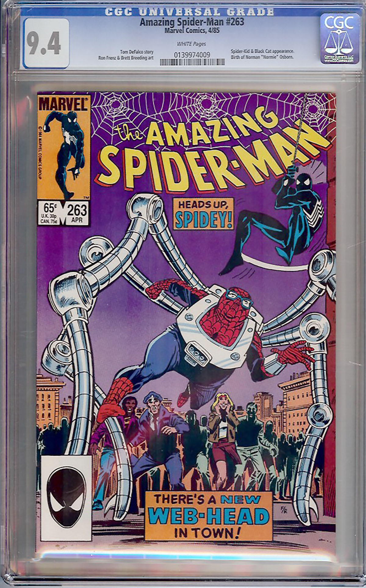 Amazing Spider-Man #263 CGC 9.4 w