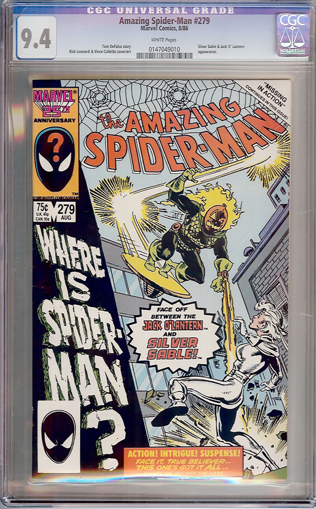 Amazing Spider-Man #279 CGC 9.4 w