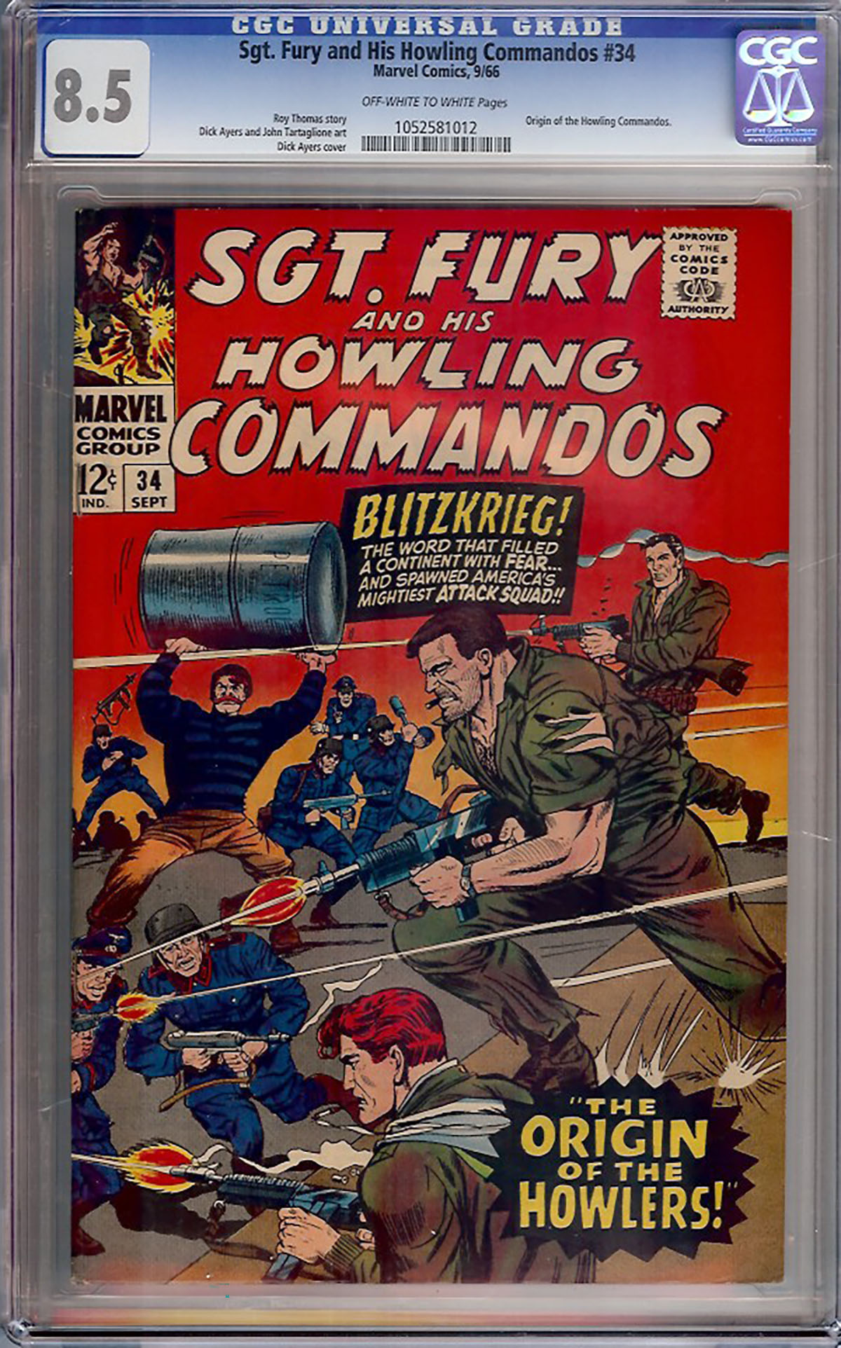 Sgt. Fury and His Howling Commandos #34 CGC 8.5 ow/w