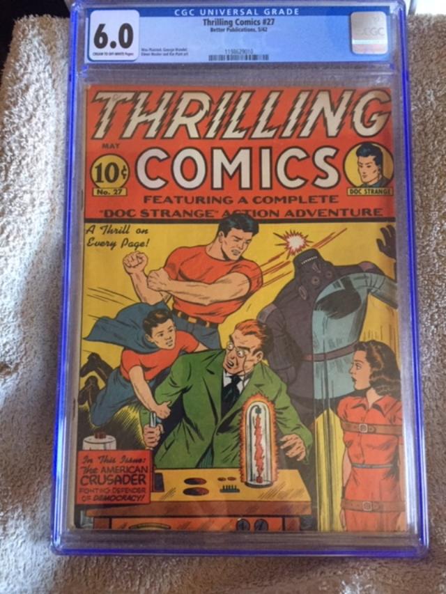 Thrilling Comics #27 CGC 6.0 cr/w