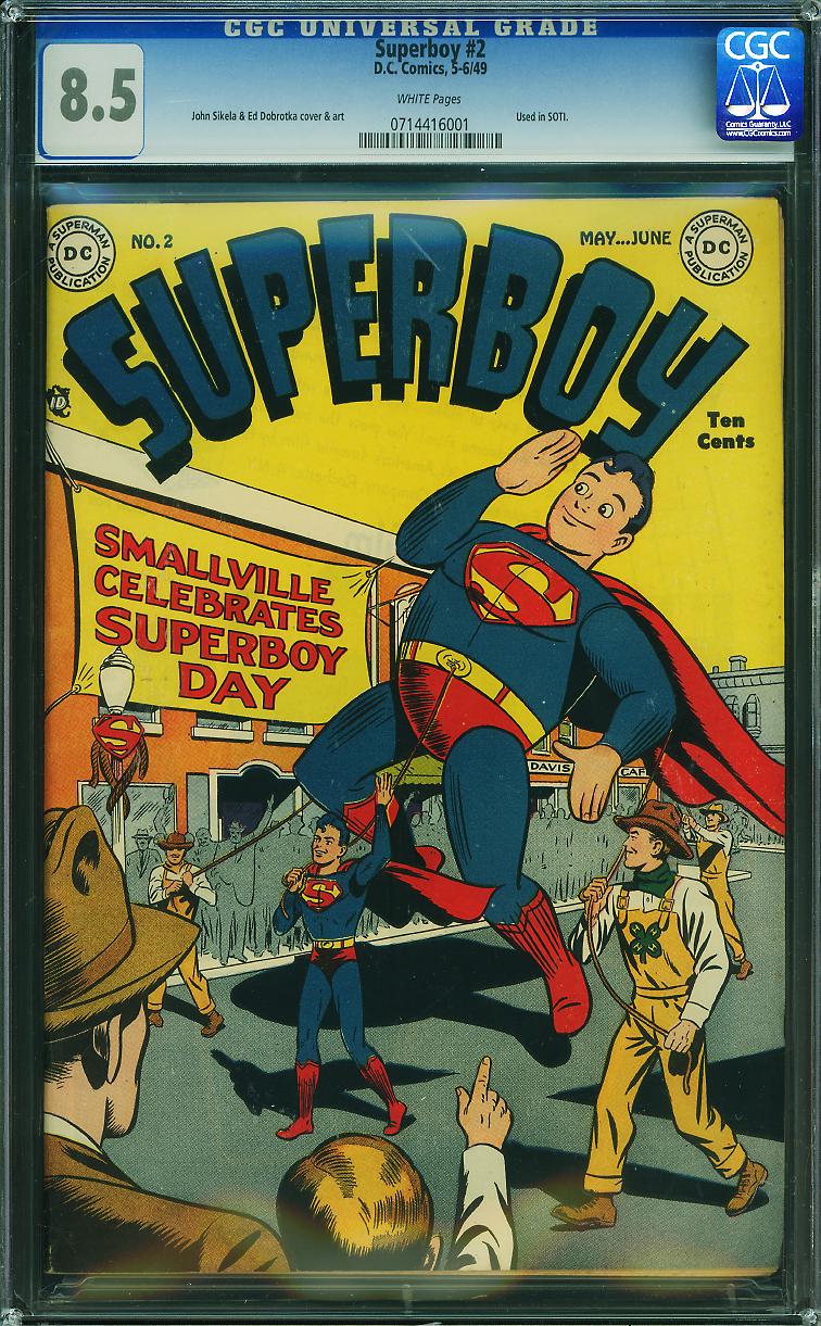 Superboy #2 CGC 8.5 w