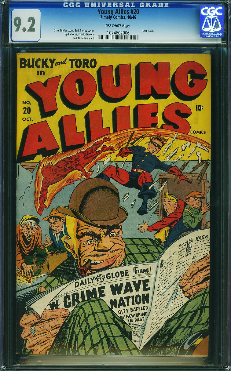 Young Allies #20 CGC 9.2 ow