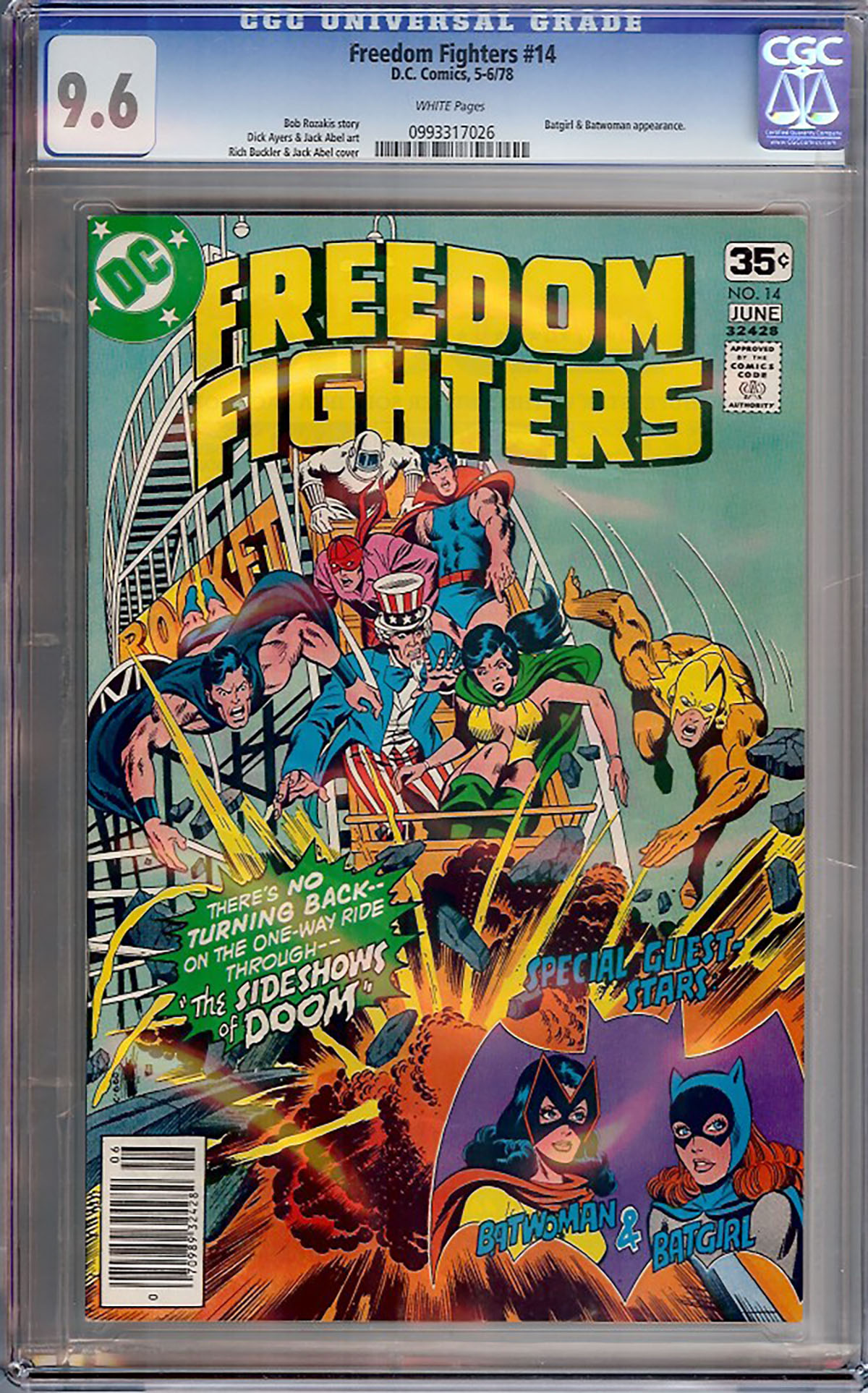 Freedom Fighters #14 CGC 9.6 w
