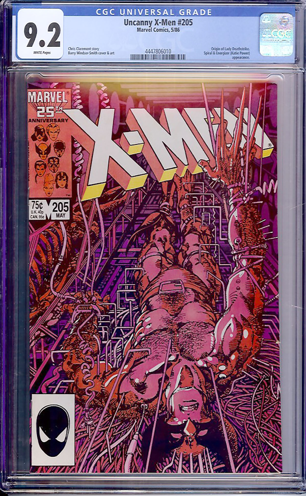 Uncanny X-Men #205 CGC 9.2 w