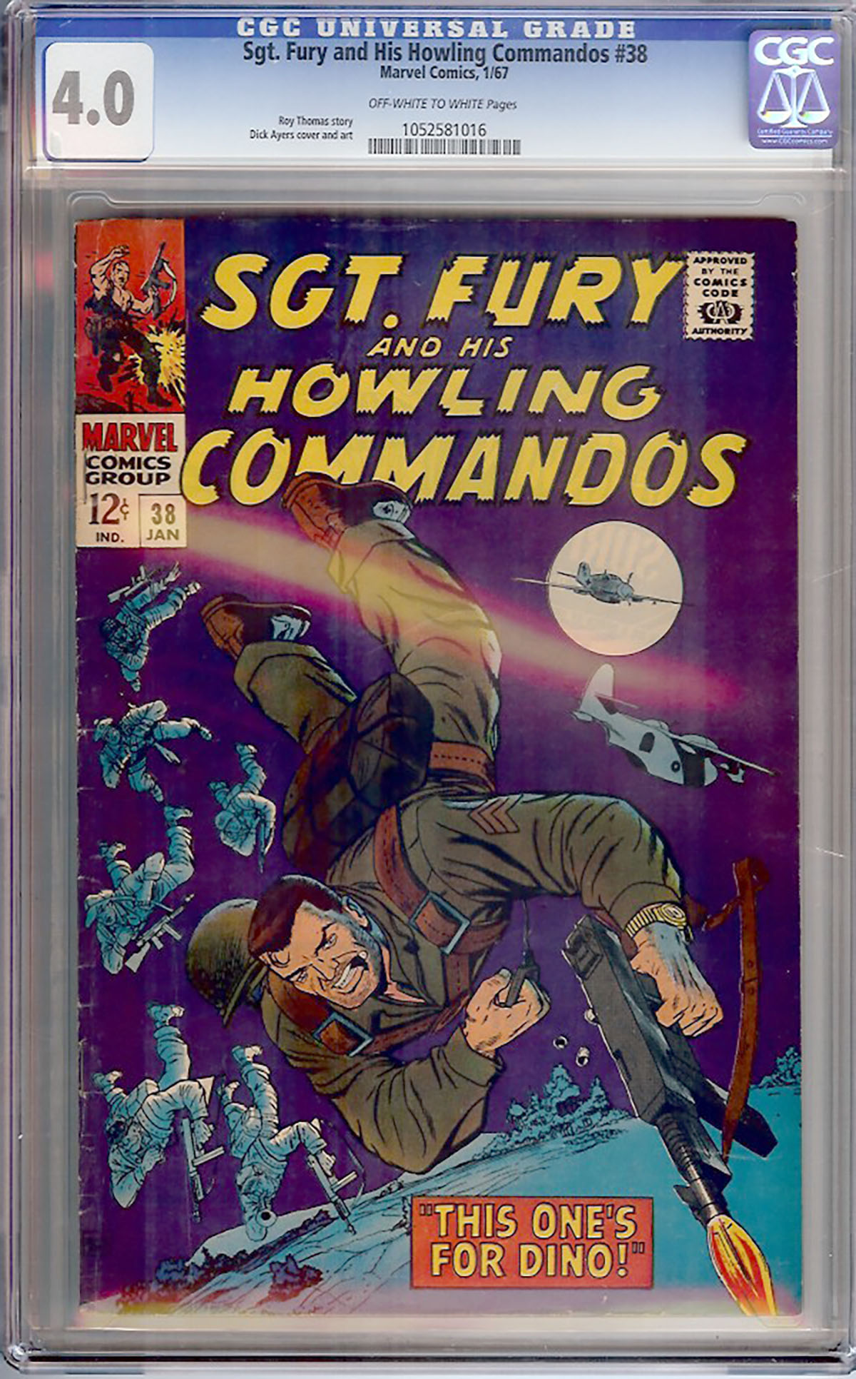 Sgt. Fury and His Howling Commandos #38 CGC 4.0 ow/w