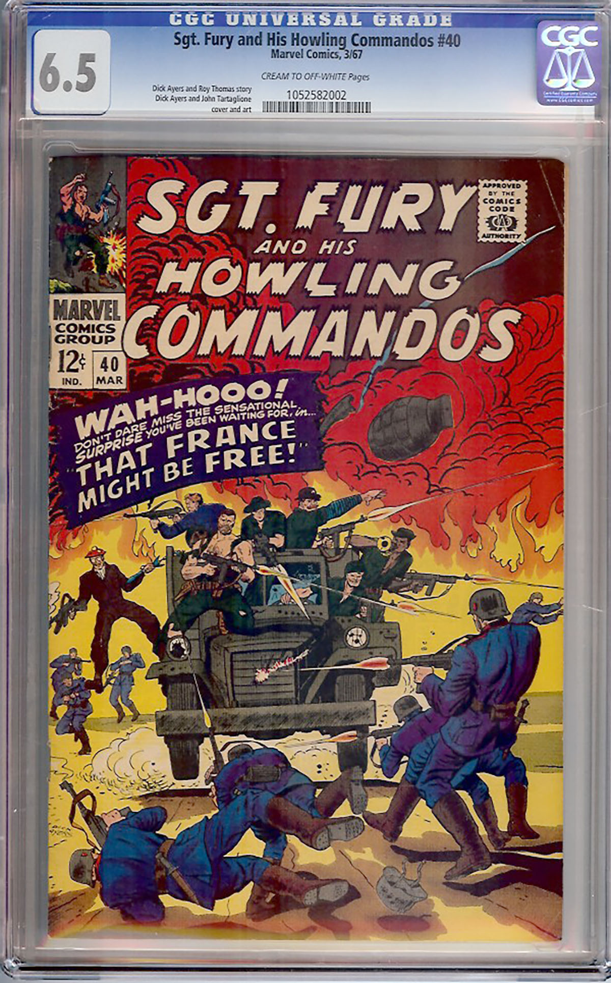 Sgt. Fury and His Howling Commandos #40 CGC 6.5 cr/ow