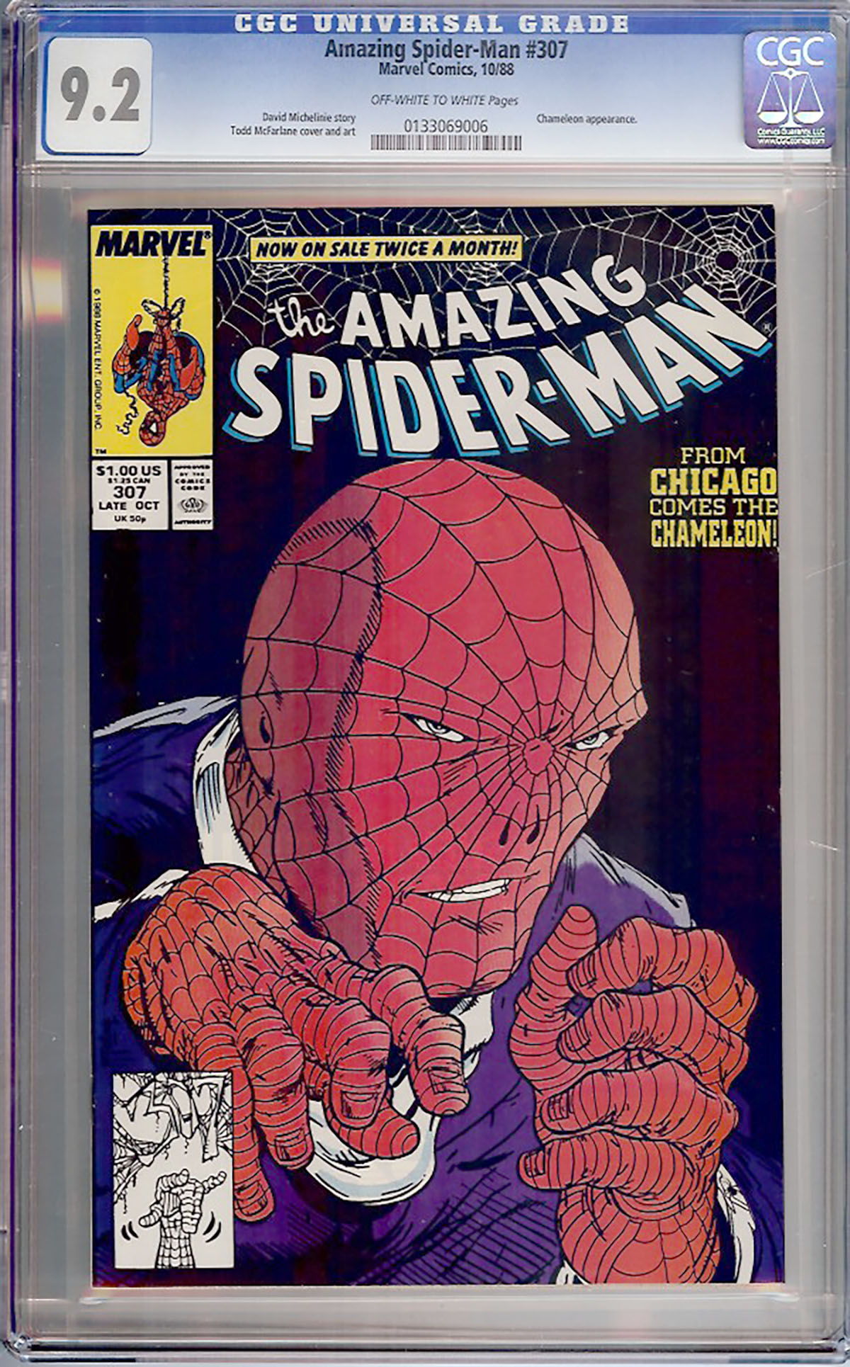 Amazing Spider-Man #307 CGC 9.2 ow/w