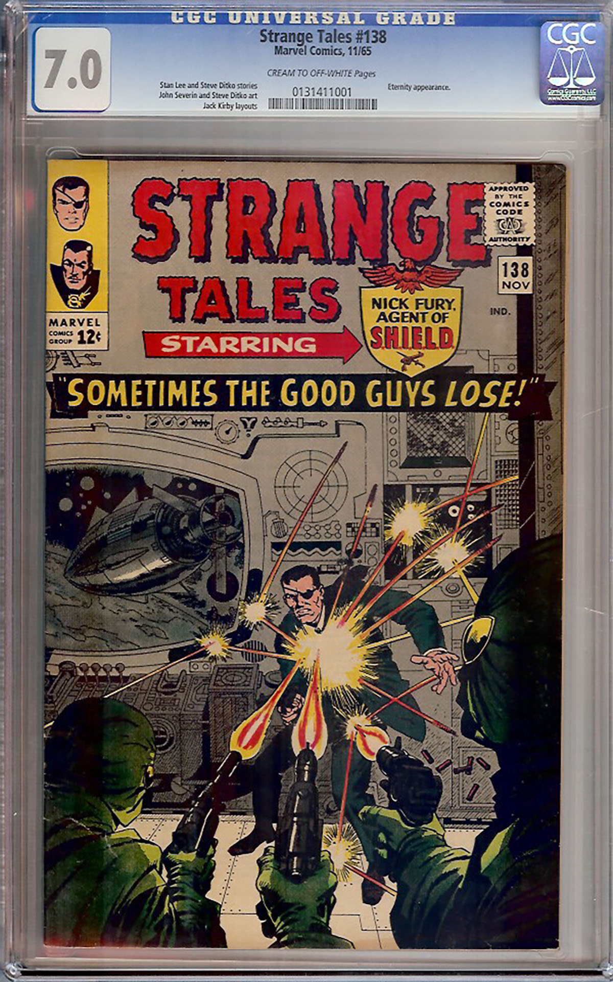 Strange Tales #138 CGC 7.0 cr/ow