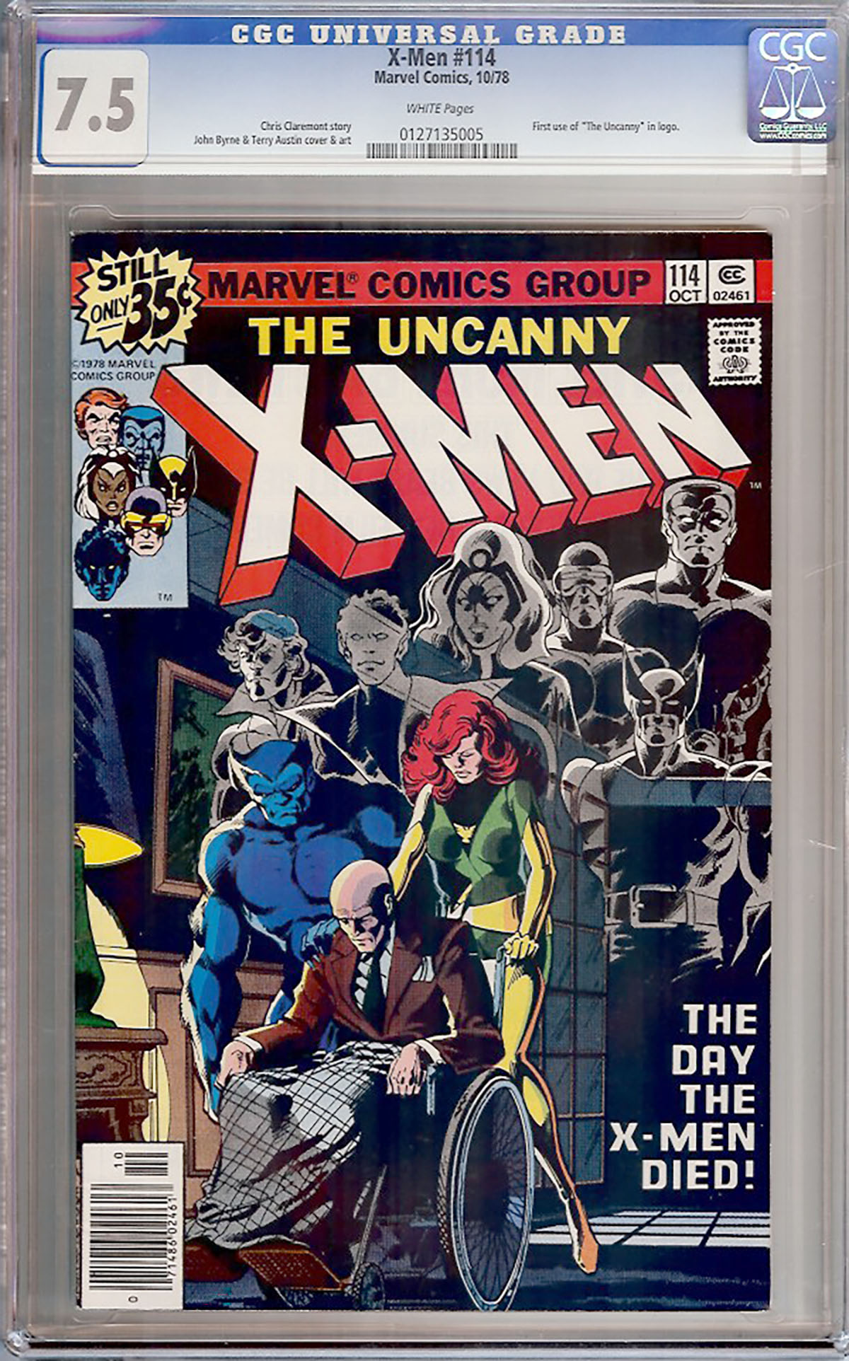 X-Men #114 CGC 7.5 w