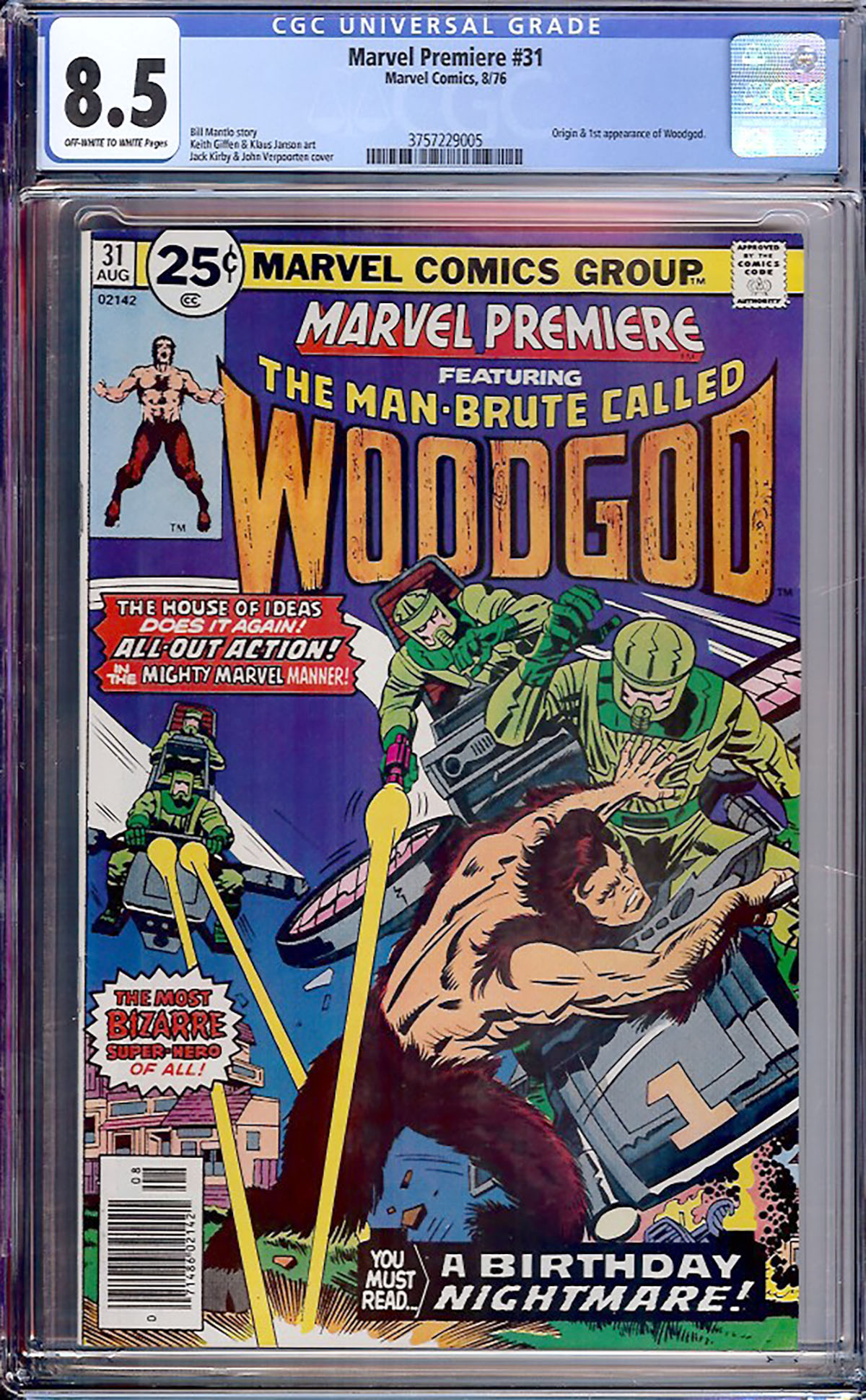 Marvel Premiere #31 CGC 8.5 ow/w