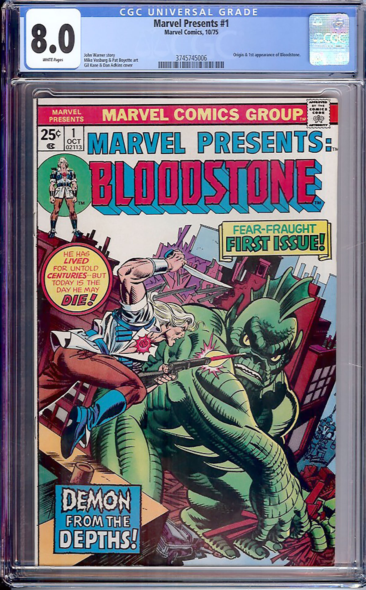 Marvel Presents #1 CGC 8.0 w