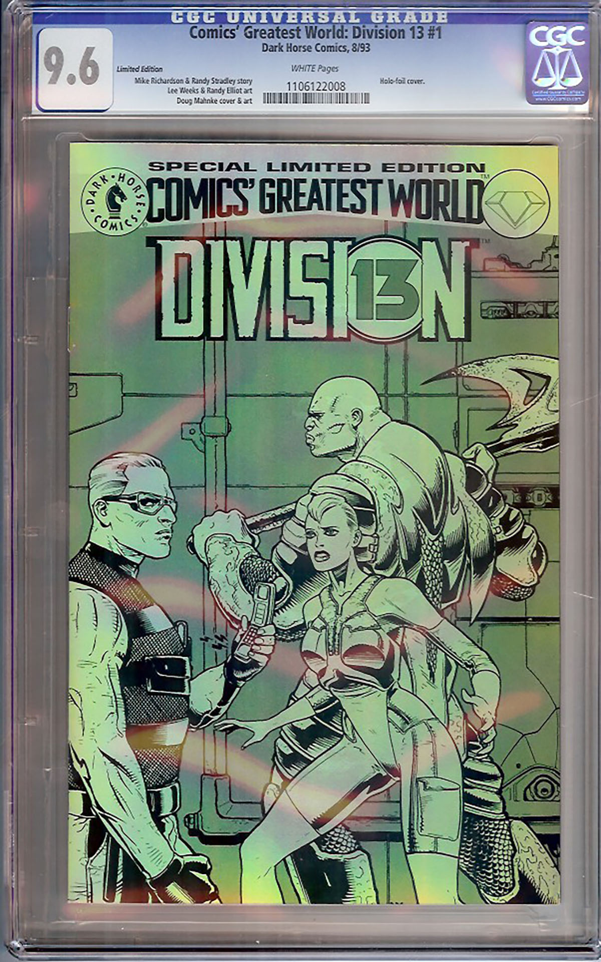 Comics' Greatest World: Division 13 #1 CGC 9.6 w