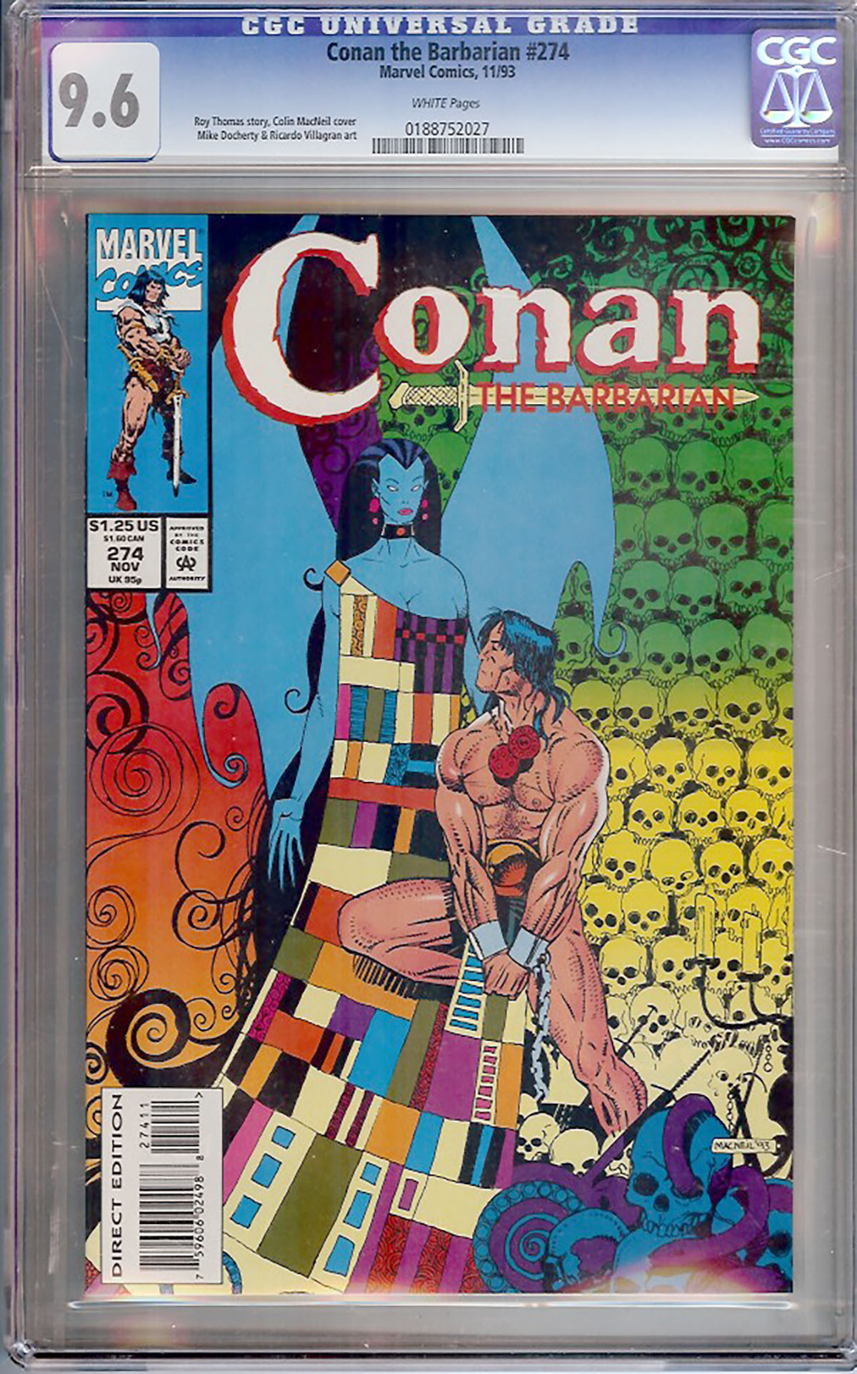 Conan The Barbarian #274 CGC 9.6 w