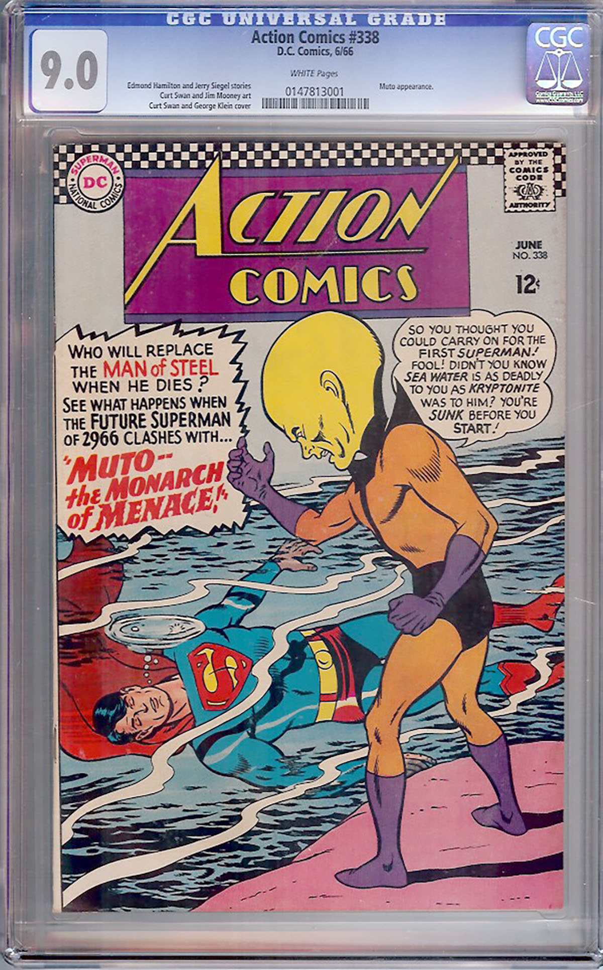 Action Comics #338 CGC 9.0 w