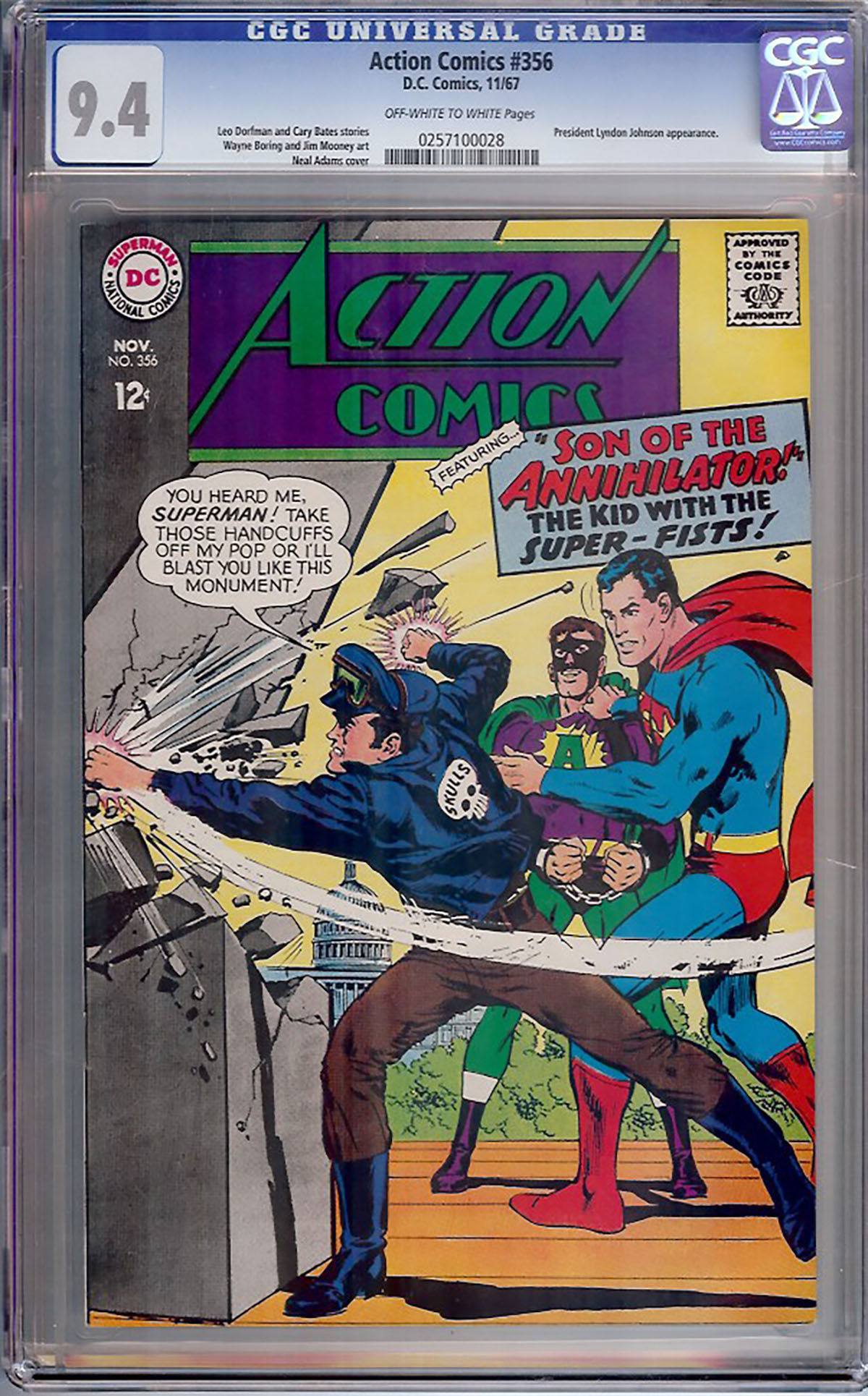 Action Comics #356 CGC 9.4 ow/w