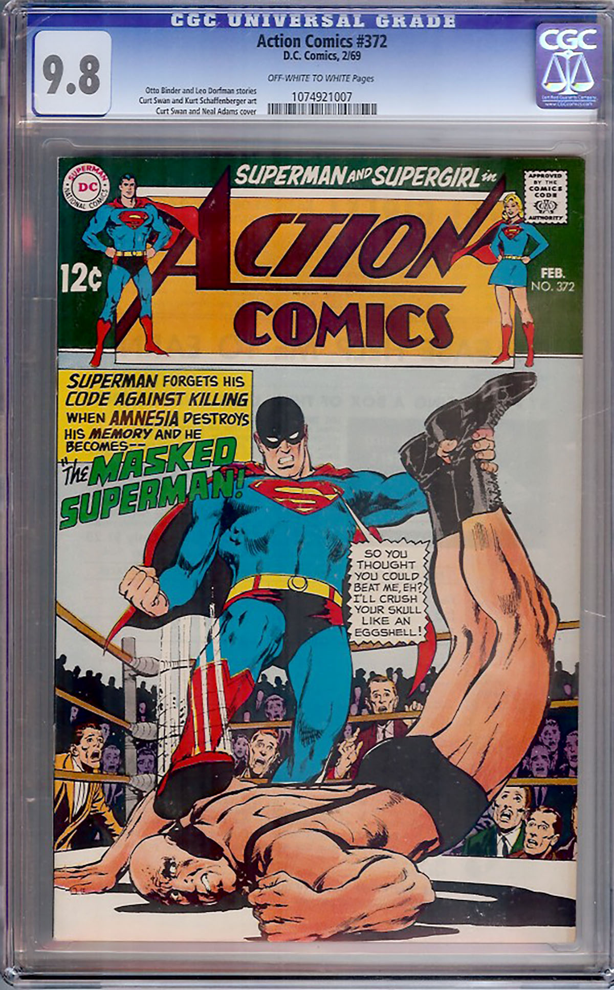 Action Comics #372 CGC 9.8 ow/w