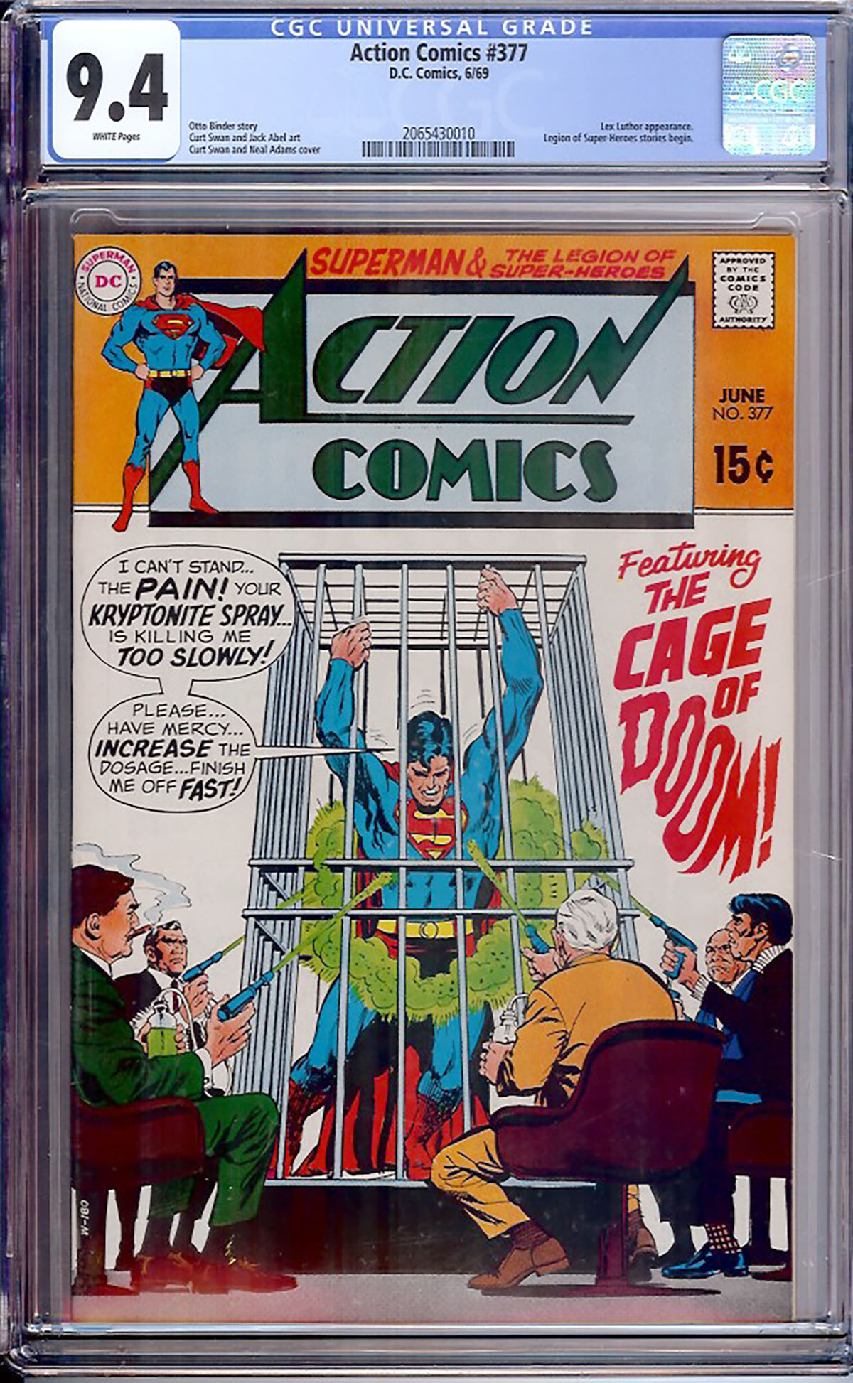 Action Comics #377 CGC 9.4 w