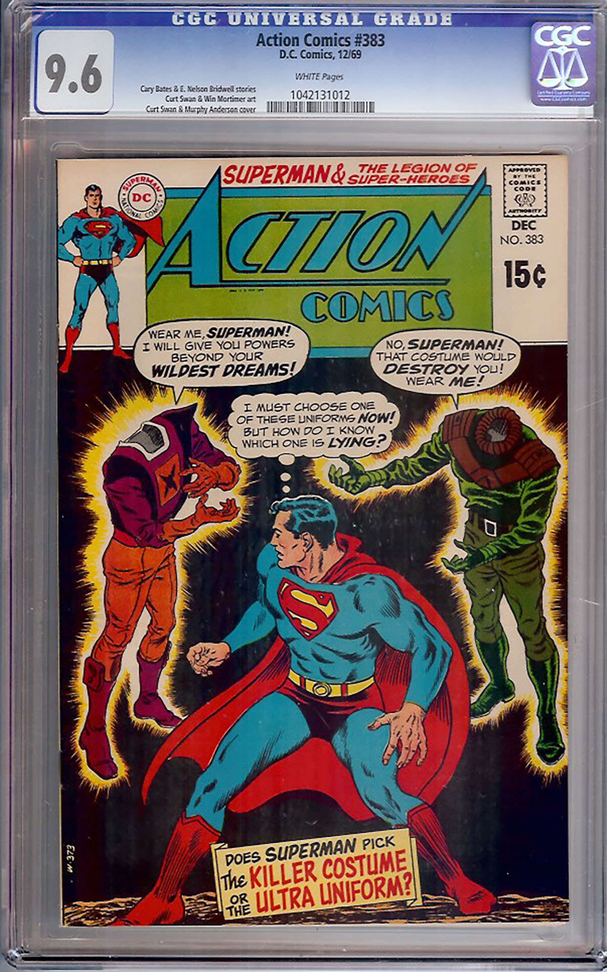 Action Comics #383 CGC 9.6 w