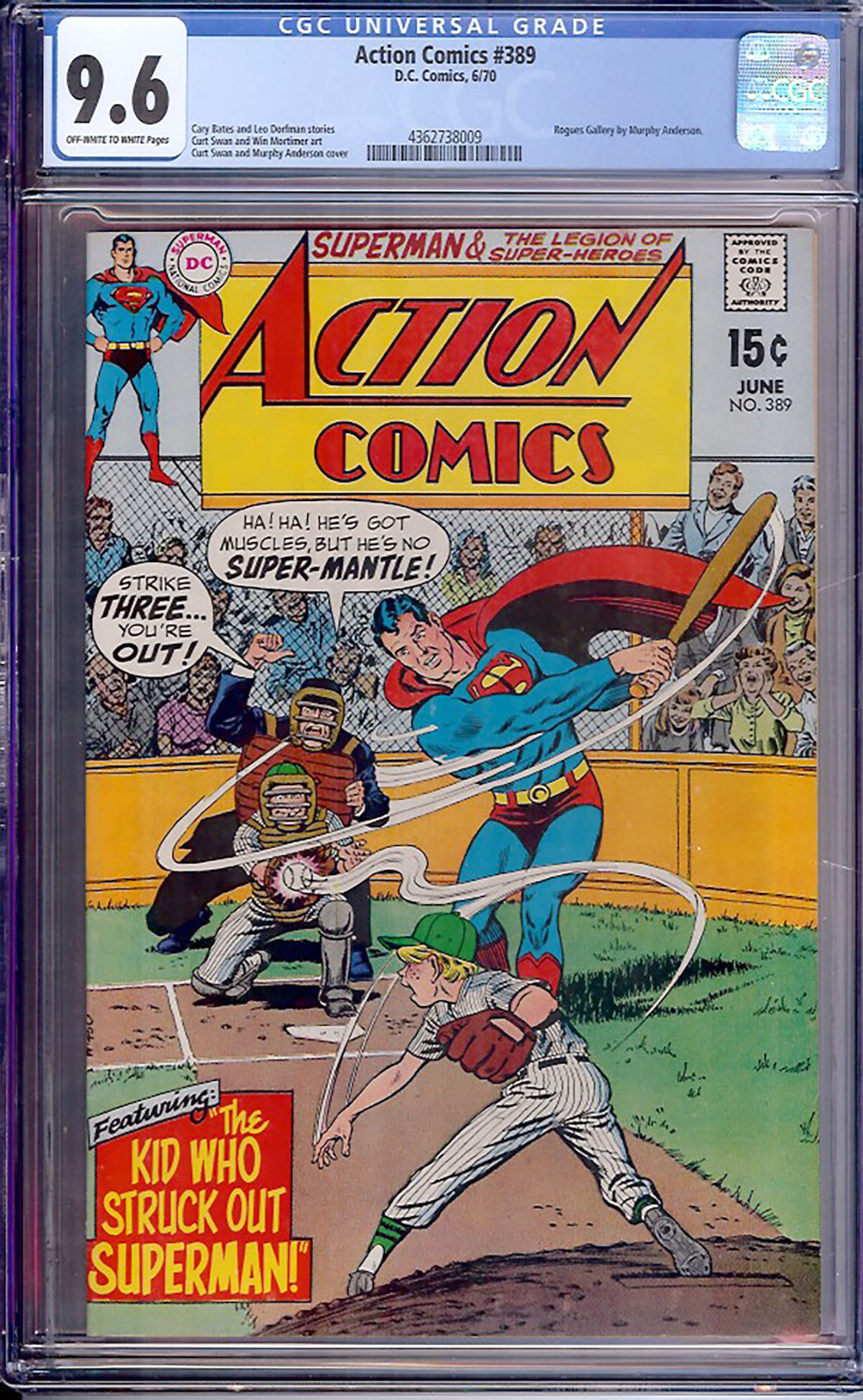 Action Comics #389 CGC 9.6 ow/w