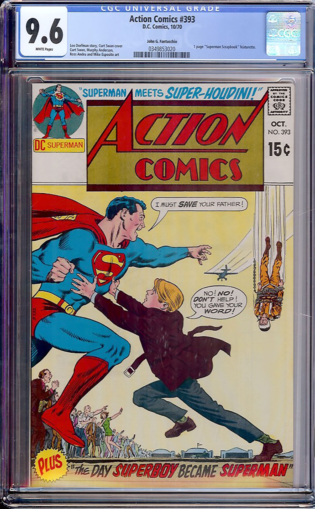 Action Comics #393 CGC 9.6 w John G. Fantucchio