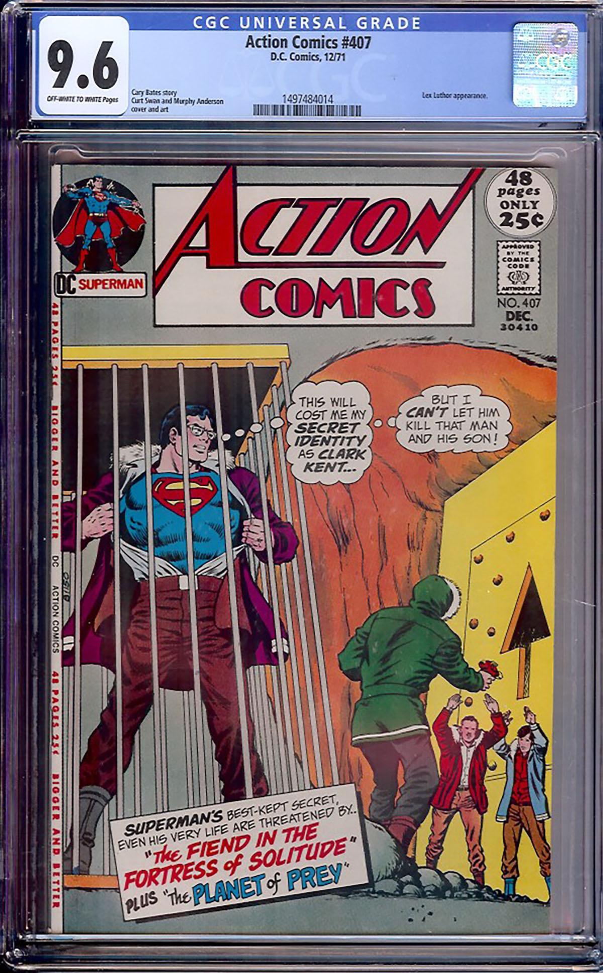 Action Comics #407 CGC 9.6 ow/w