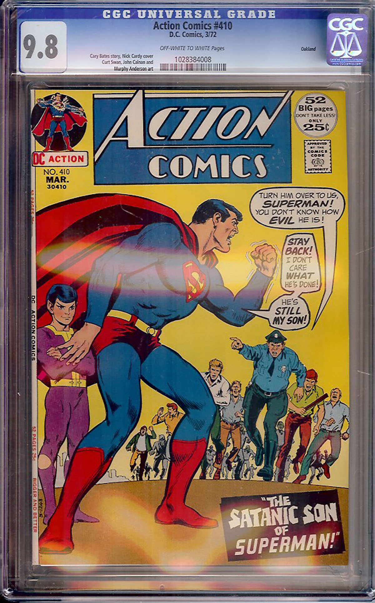 Action Comics #410 CGC 9.8 ow/w Oakland
