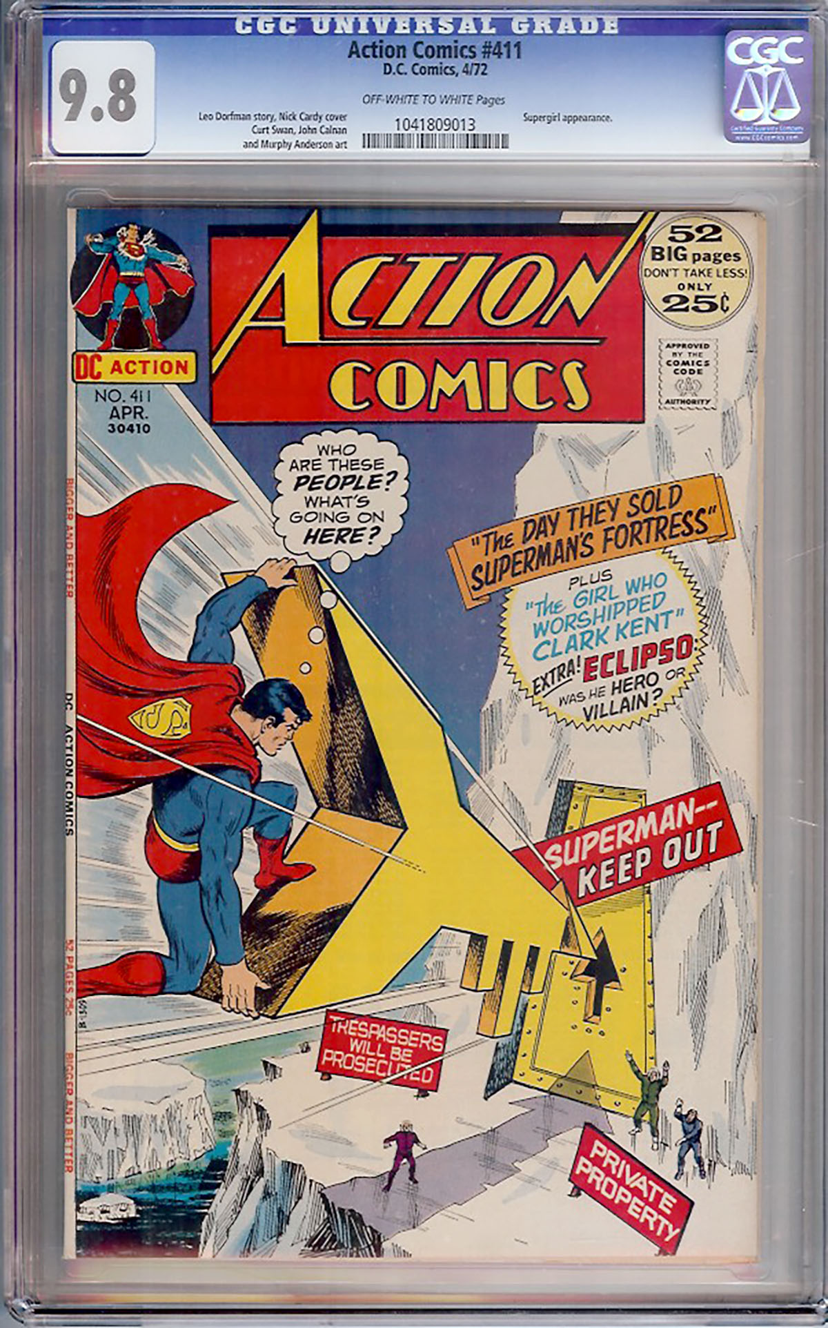 Action Comics #411 CGC 9.8 ow/w