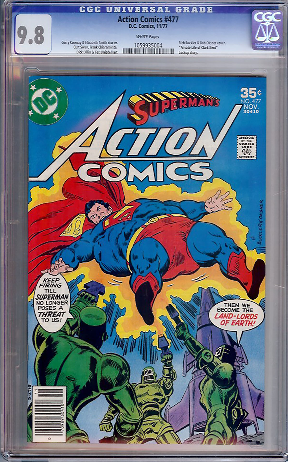 Action Comics #477 CGC 9.8 w