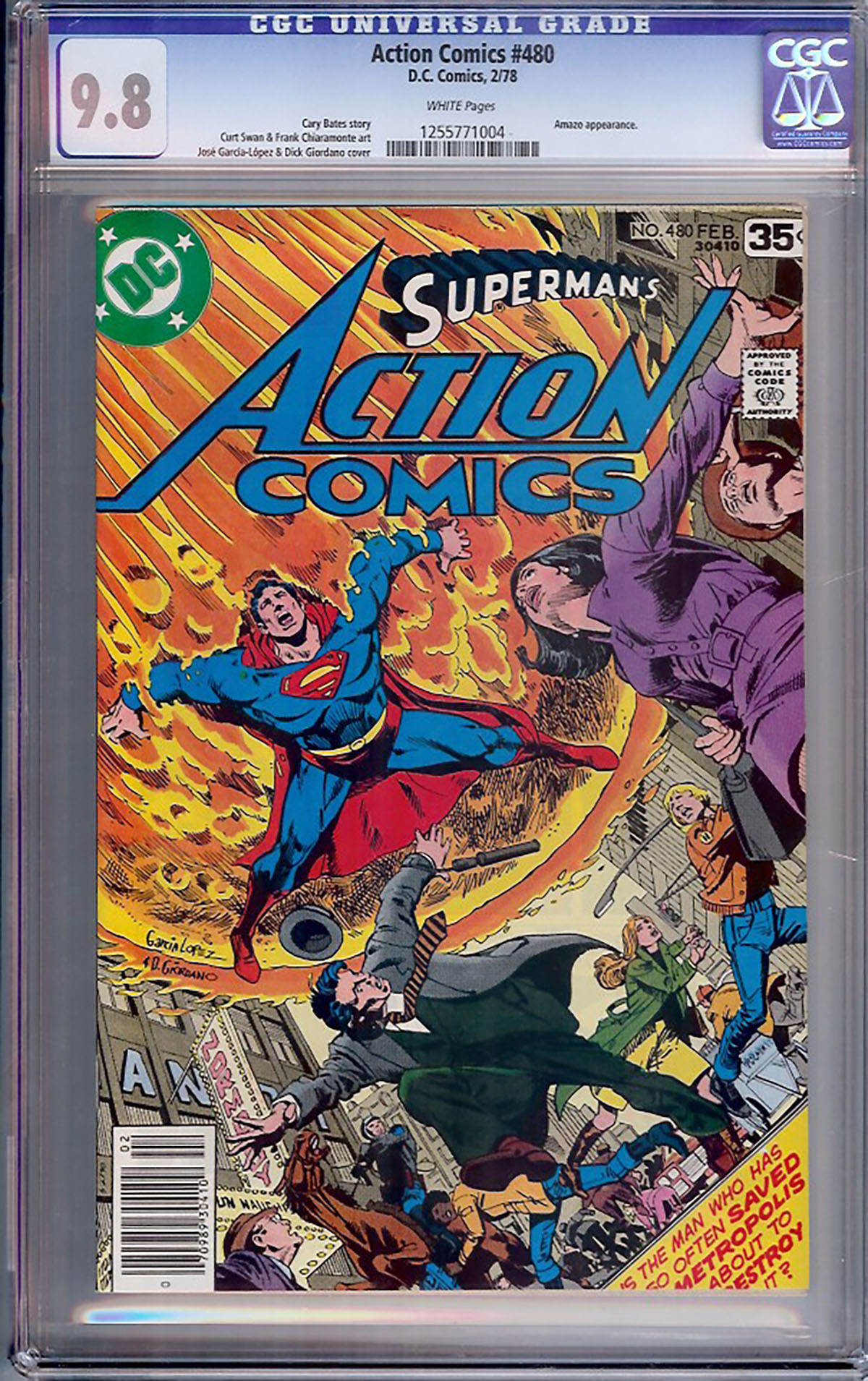 Action Comics #480 CGC 9.8 w