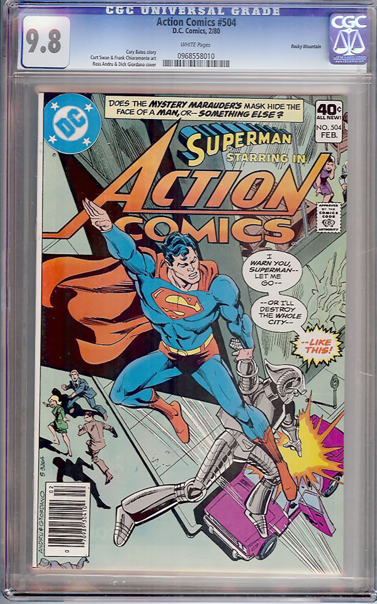 Action Comics #504 CGC 9.8 w Rocky Mountain