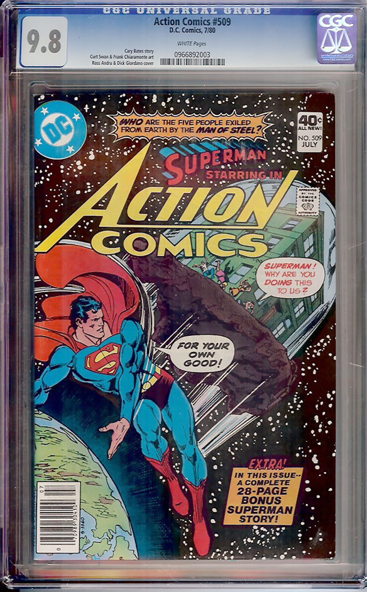 Action Comics #509 CGC 9.8 w