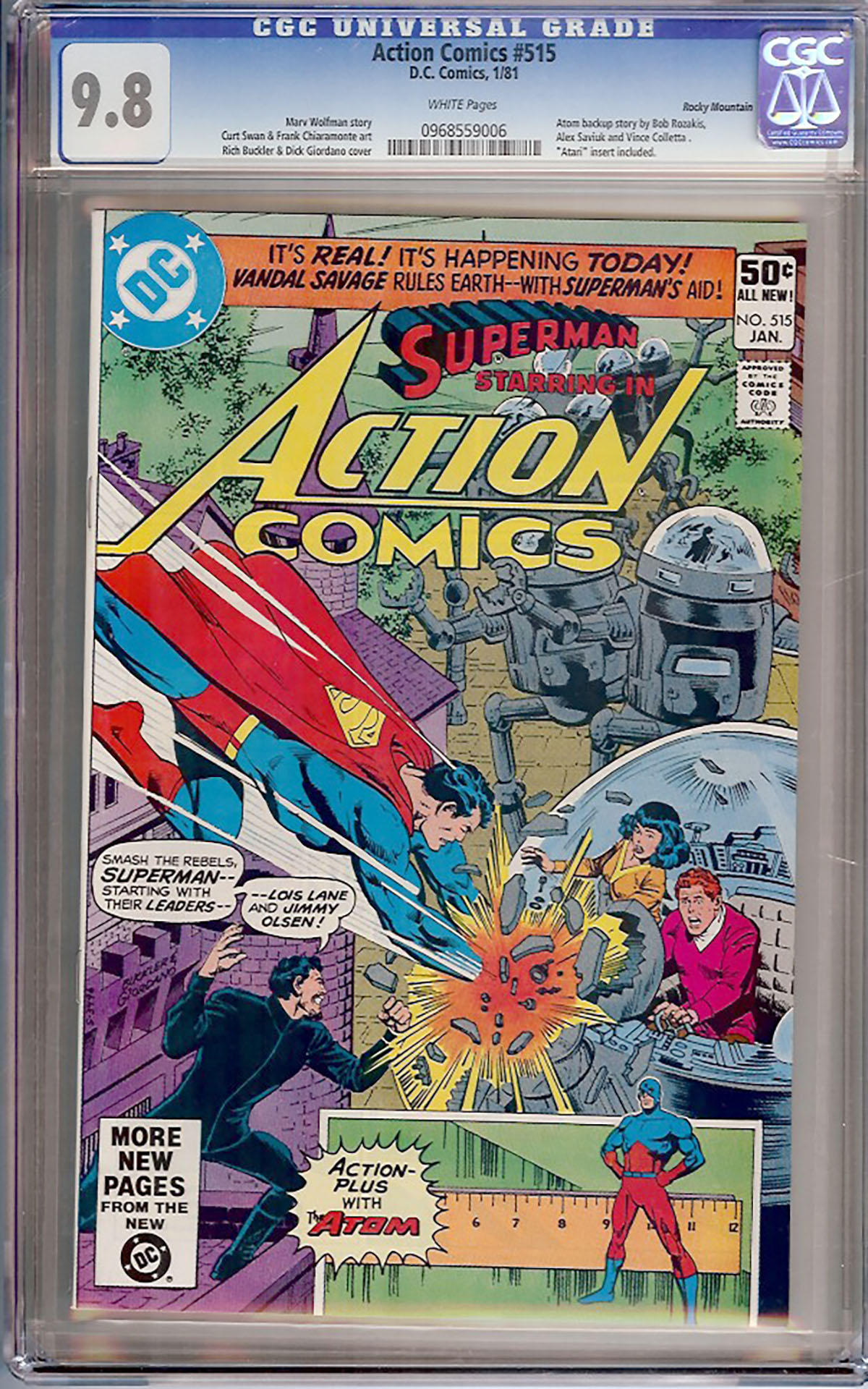 Action Comics #515 CGC 0.0 w Rocky Mountain